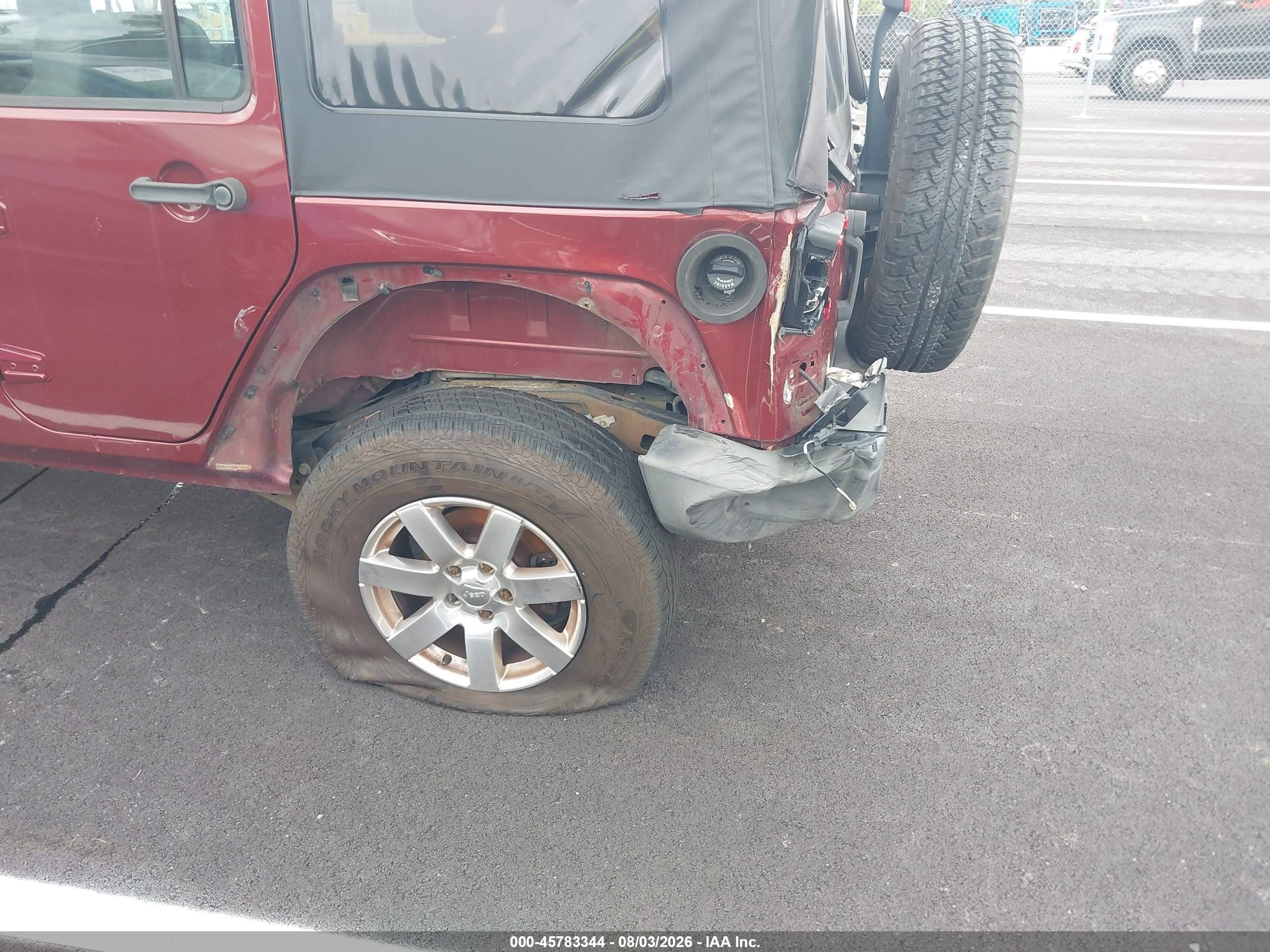 2009 Jeep Wrangler Unlimited X Burgundy vin: 1J4GA39119L759626