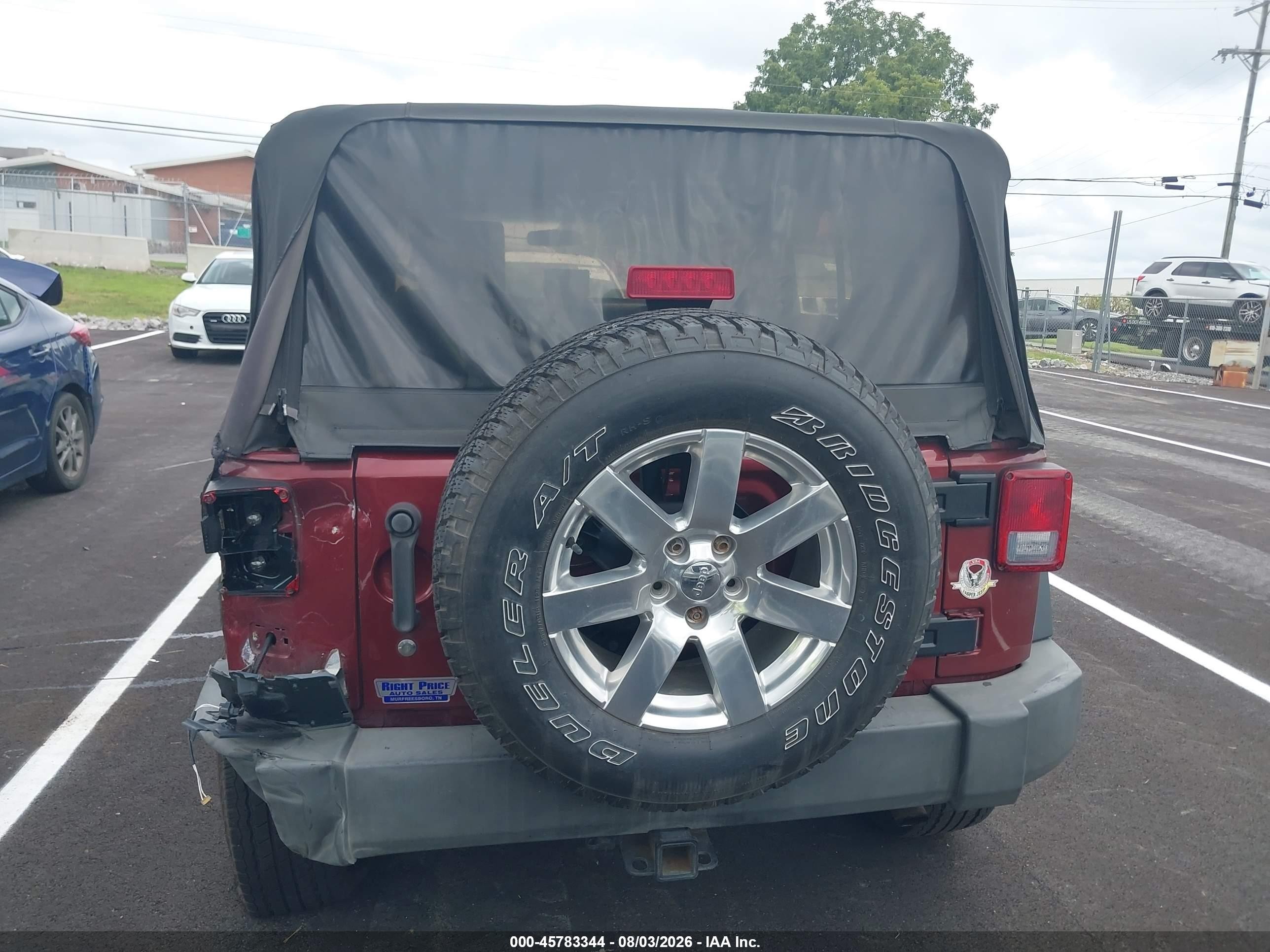 2009 Jeep Wrangler Unlimited X Burgundy vin: 1J4GA39119L759626