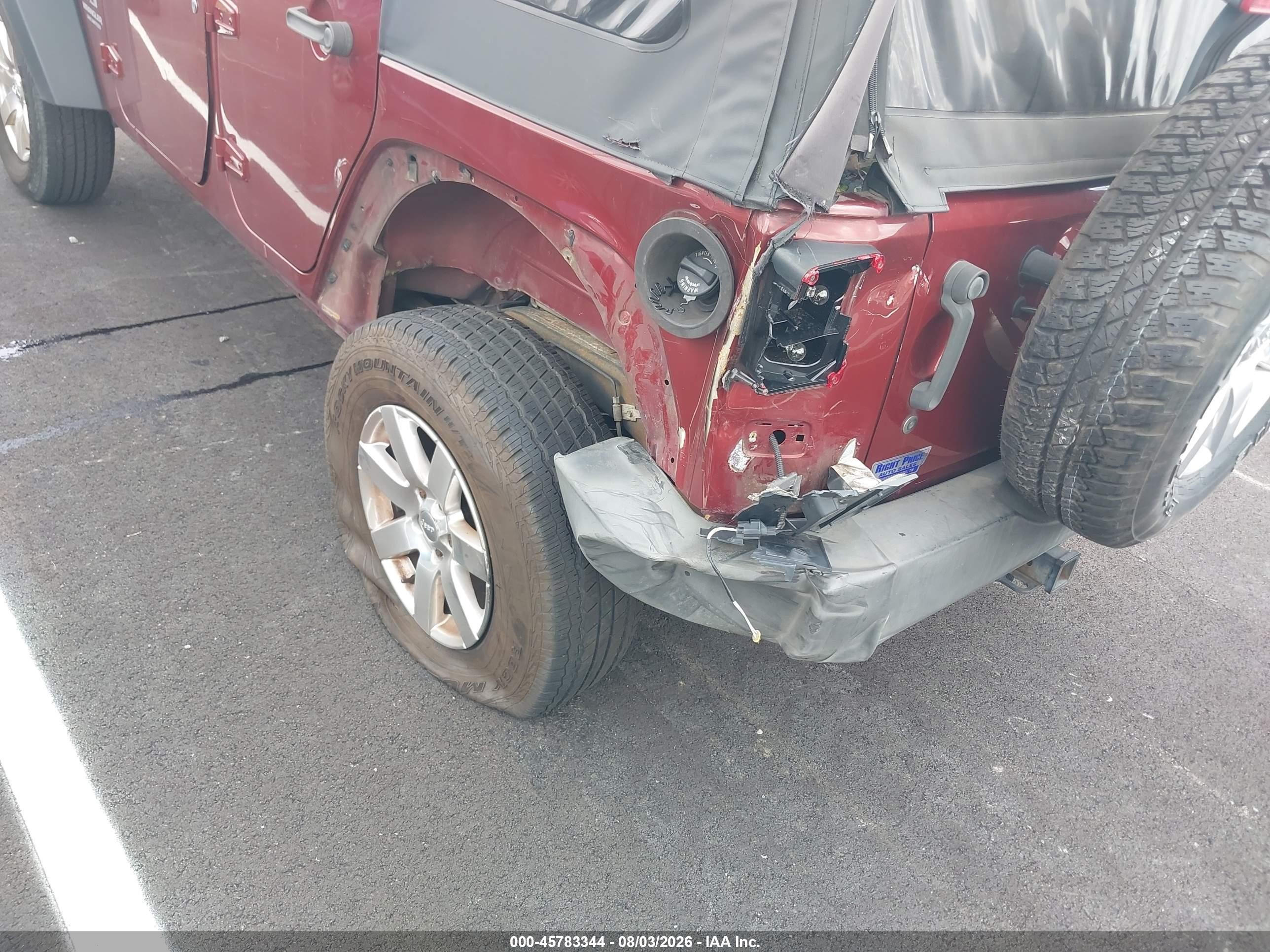 2009 Jeep Wrangler Unlimited X Burgundy vin: 1J4GA39119L759626