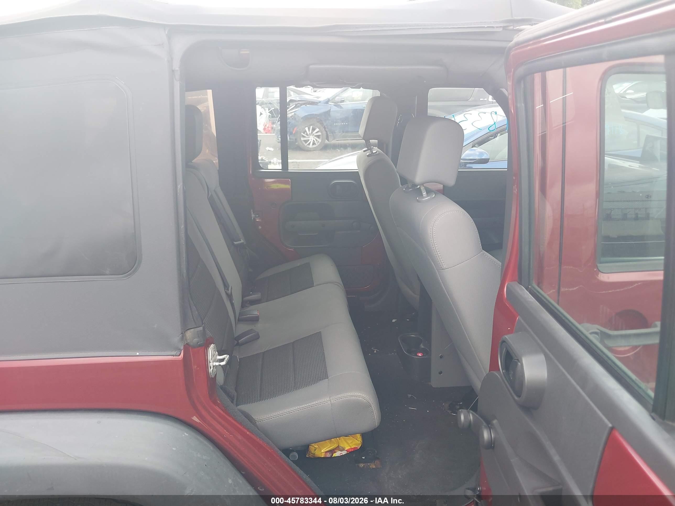 2009 Jeep Wrangler Unlimited X Burgundy vin: 1J4GA39119L759626