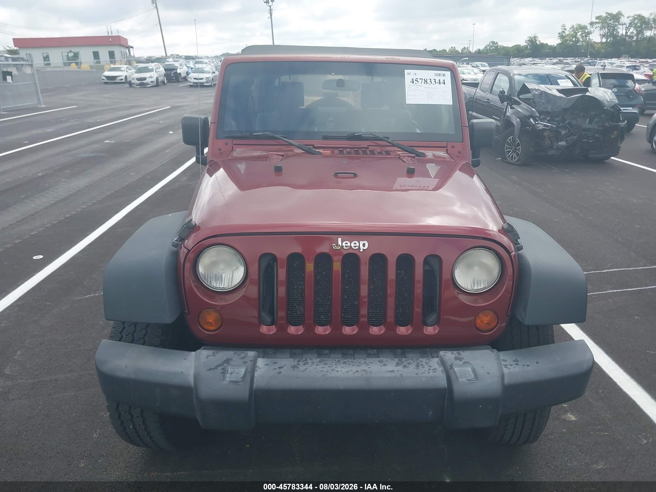 2009 Jeep Wrangler Unlimited X Burgundy vin: 1J4GA39119L759626