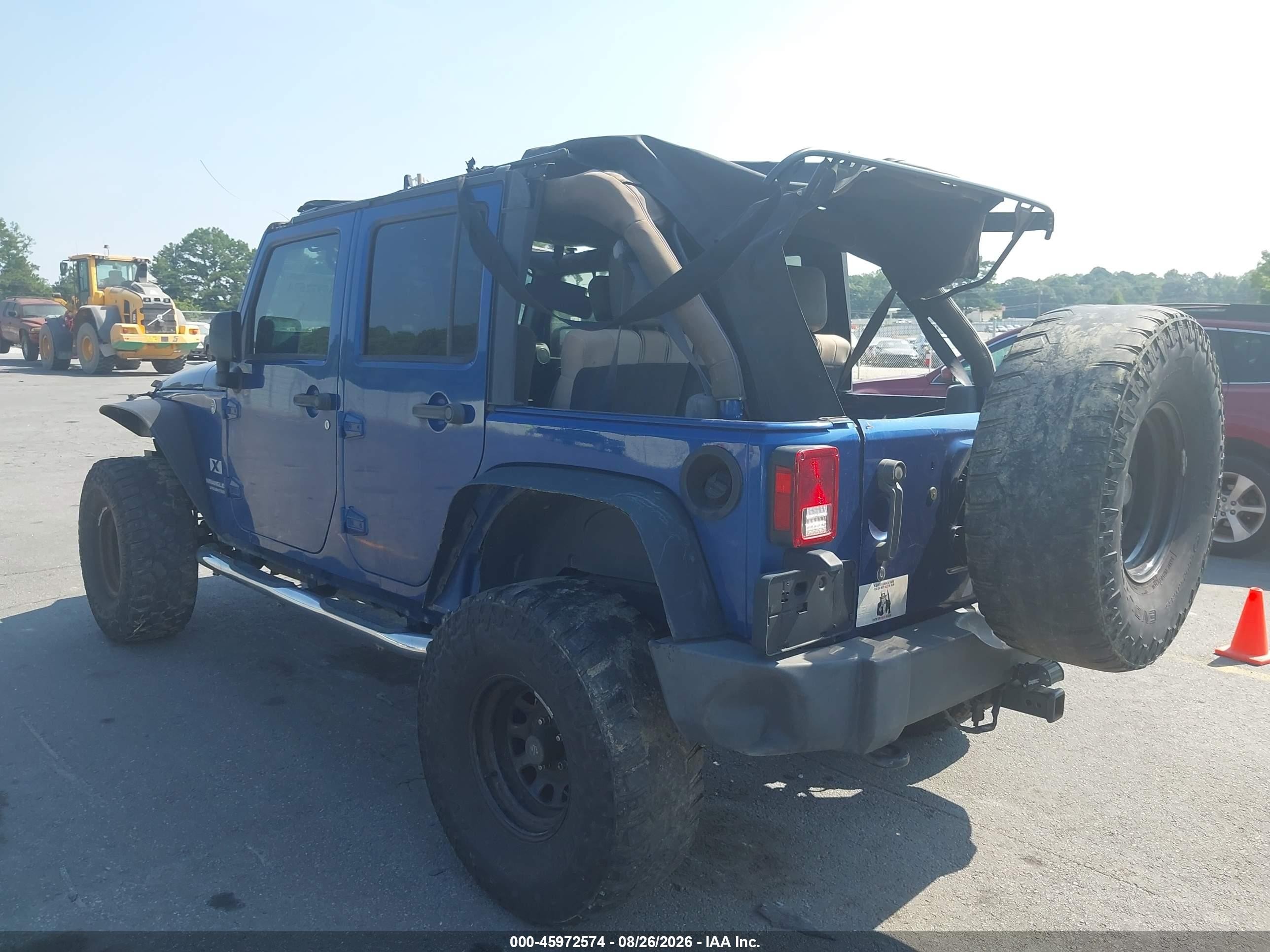 2009 Jeep Wrangler Unlimited X Blue vin: 1J4GA39119L774580