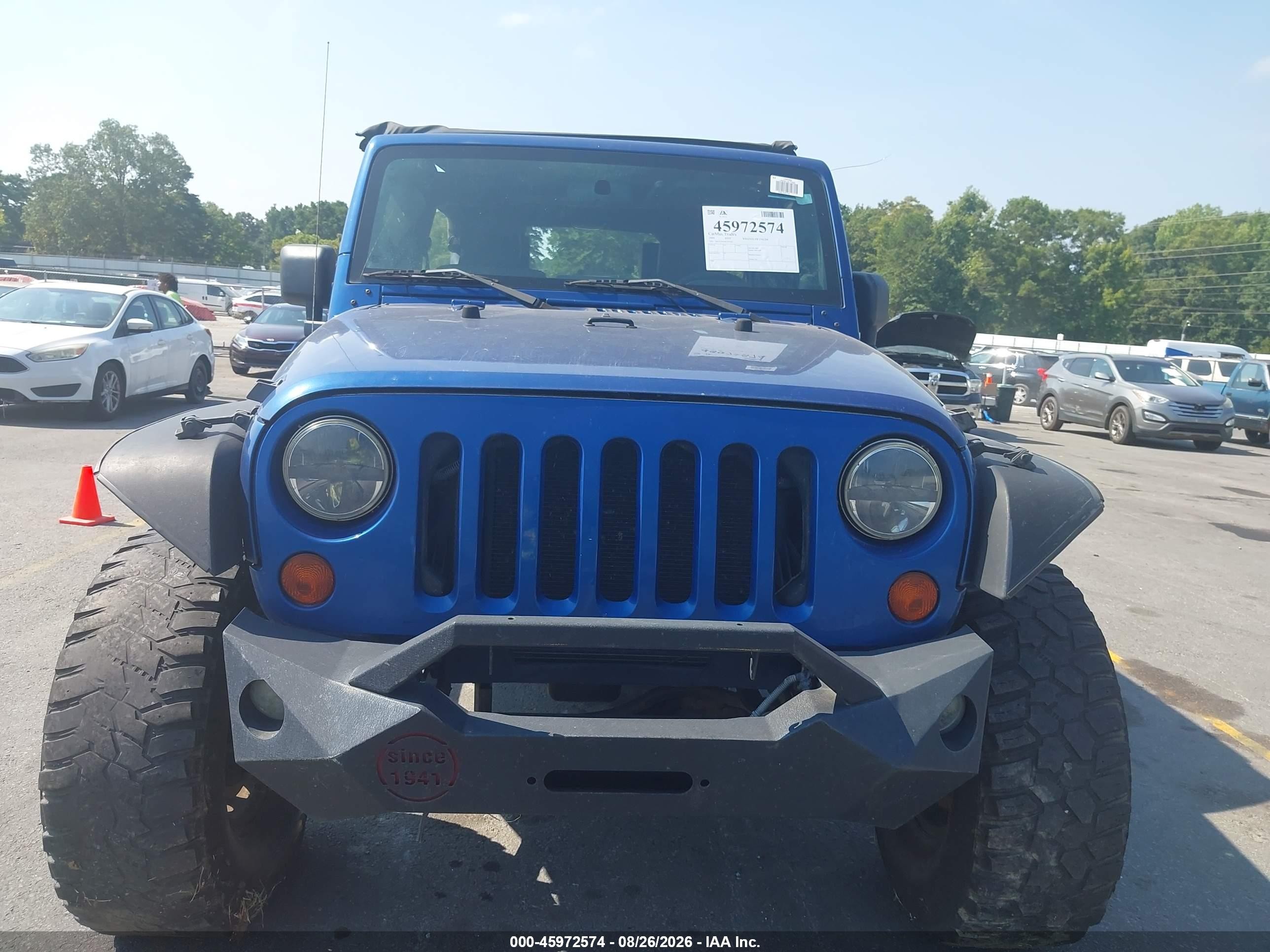 2009 Jeep Wrangler Unlimited X Blue vin: 1J4GA39119L774580
