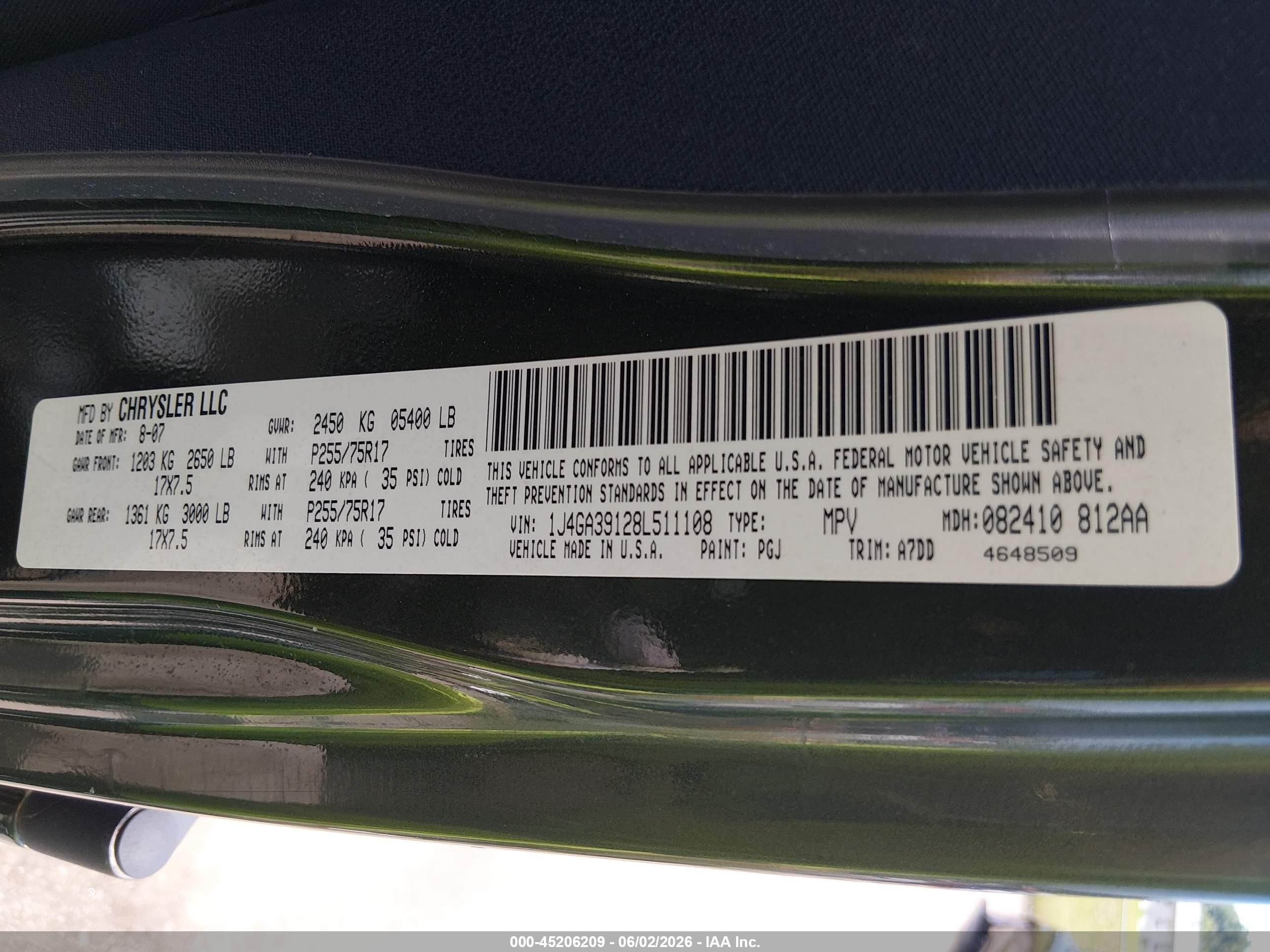 2008 Jeep Wrangler Unlimited X Green vin: 1J4GA39128L511108