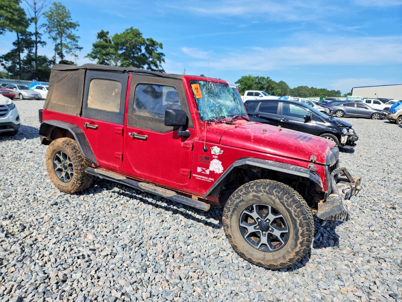2008 Jeep Wrangler Unlimited X Красный vin: 1J4GA39128L548711