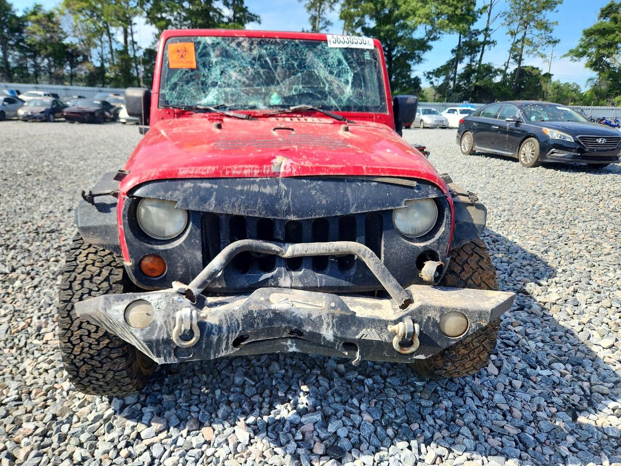 2008 Jeep Wrangler Unlimited X Красный vin: 1J4GA39128L548711