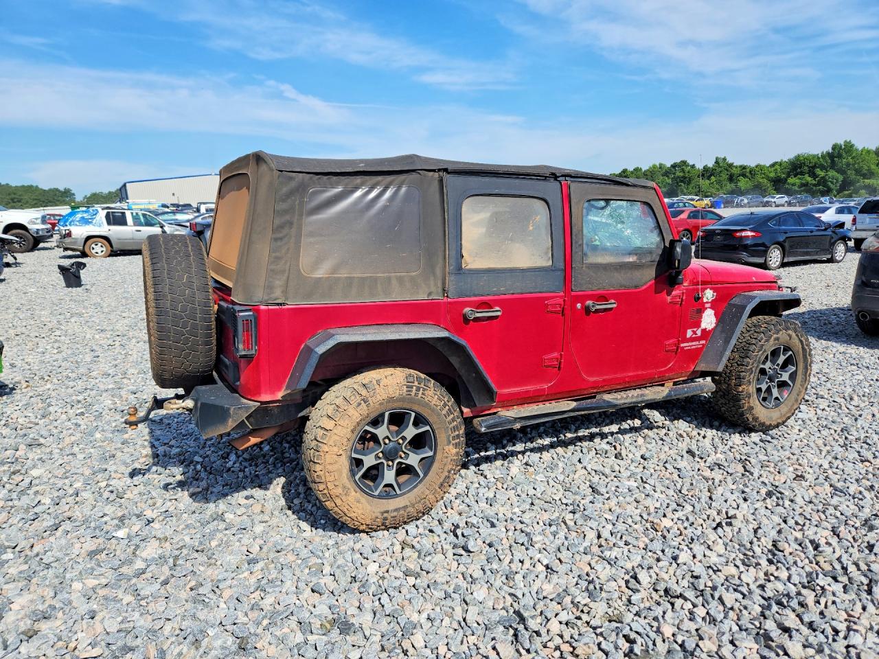 2008 Jeep Wrangler Unlimited X Красный vin: 1J4GA39128L548711