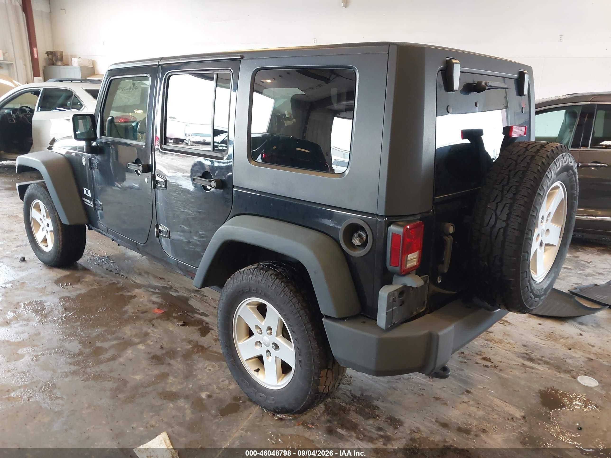 2009 Jeep Wrangler Unlimited X Black vin: 1J4GA39129L749199