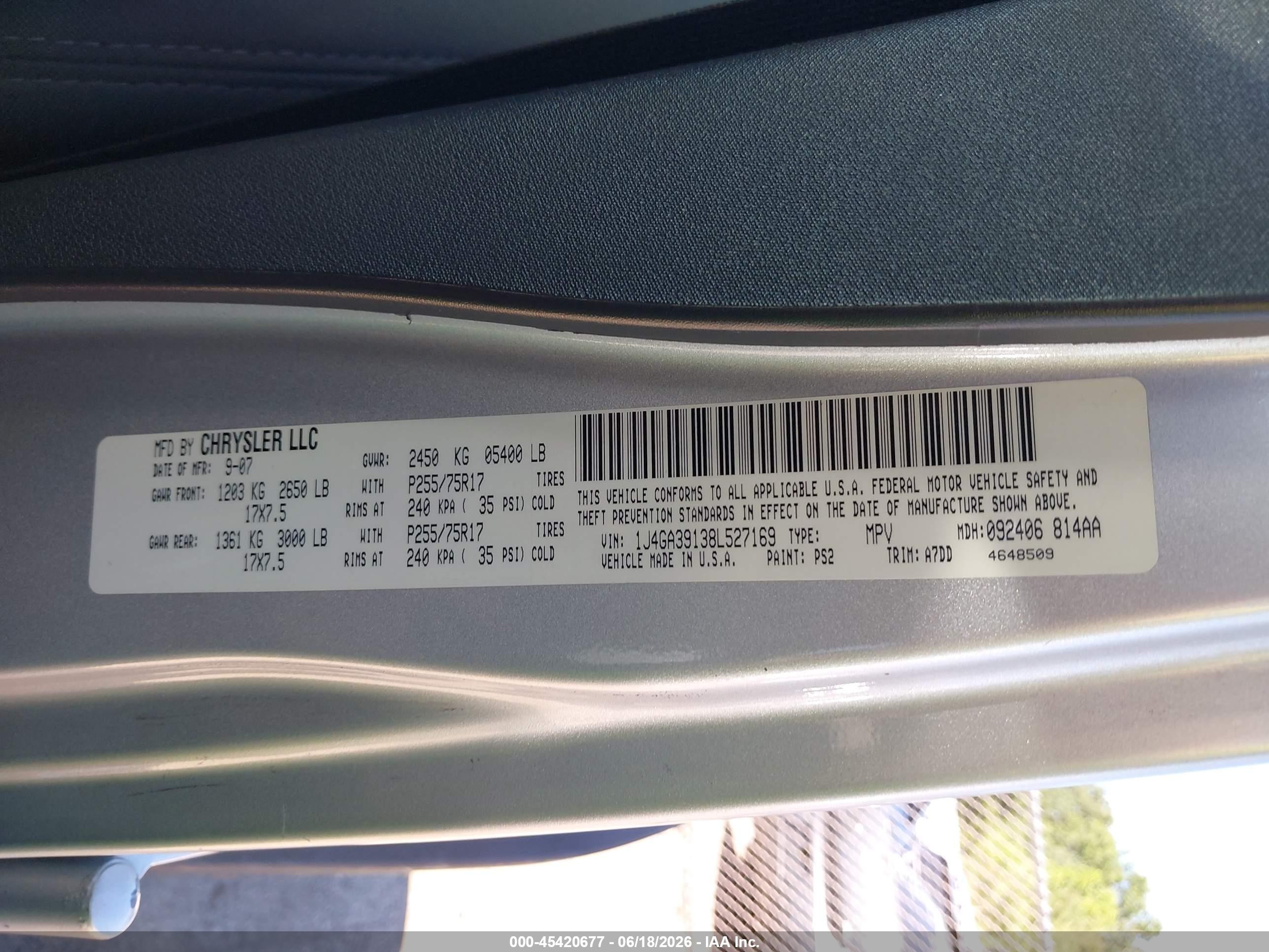 2008 Jeep Wrangler Unlimited X Silver vin: 1J4GA39138L527169