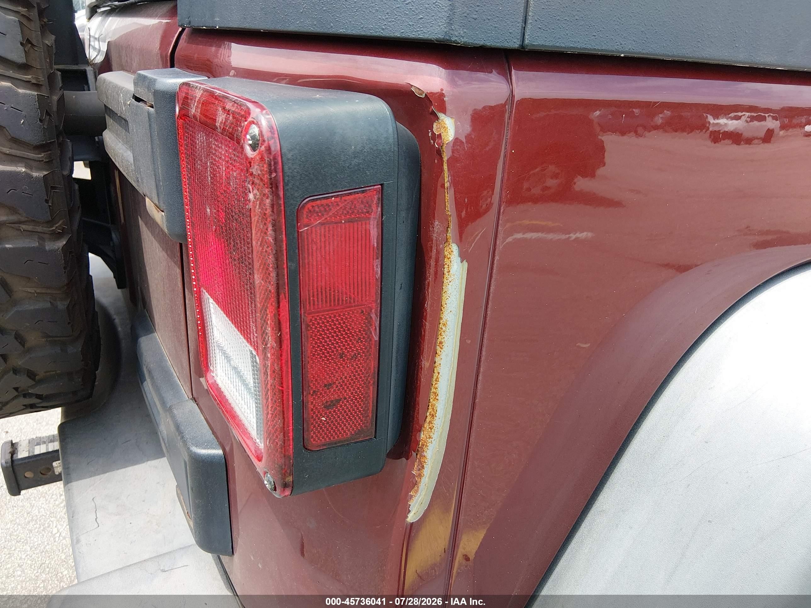 2008 Jeep Wrangler Unlimited X Burgundy vin: 1J4GA39138L541735