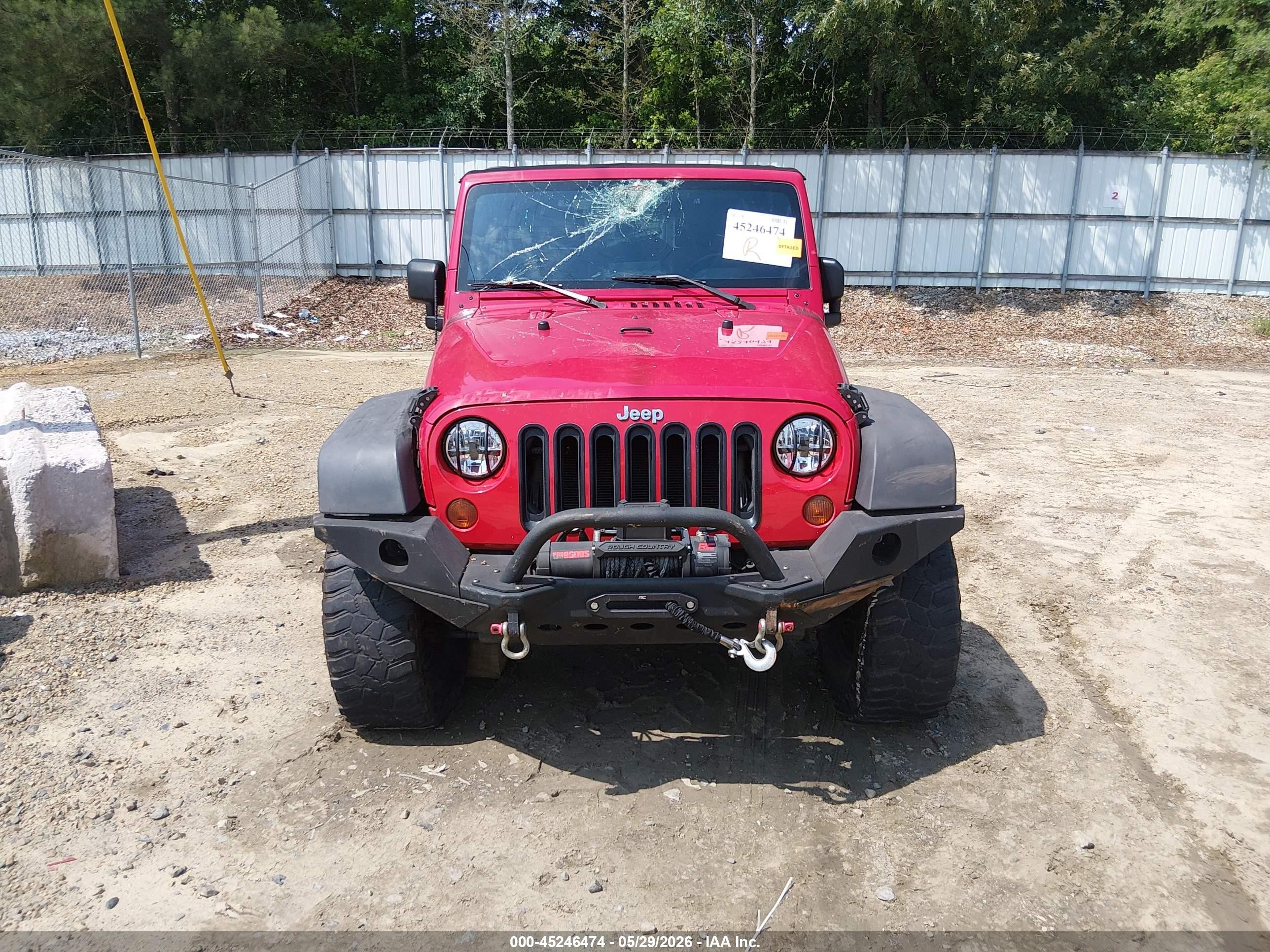 2008 Jeep Wrangler Unlimited X Red vin: 1J4GA39138L547907