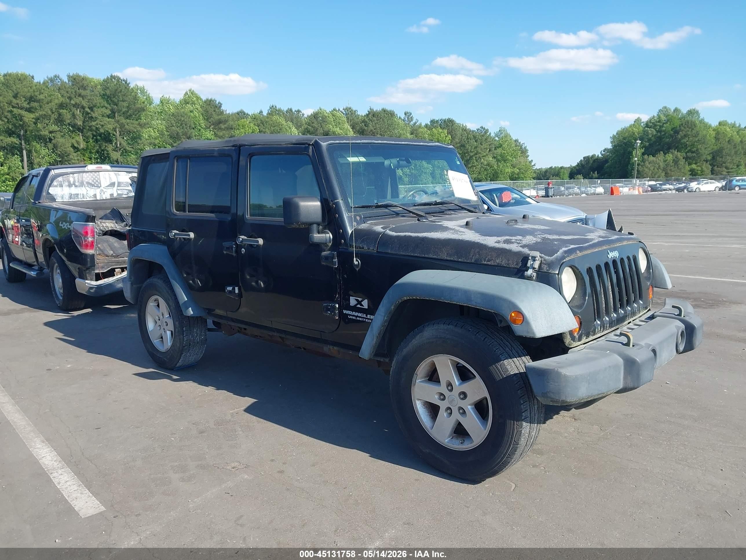 2008 Jeep Wrangler   Black vin: 1J4GA39138L548748