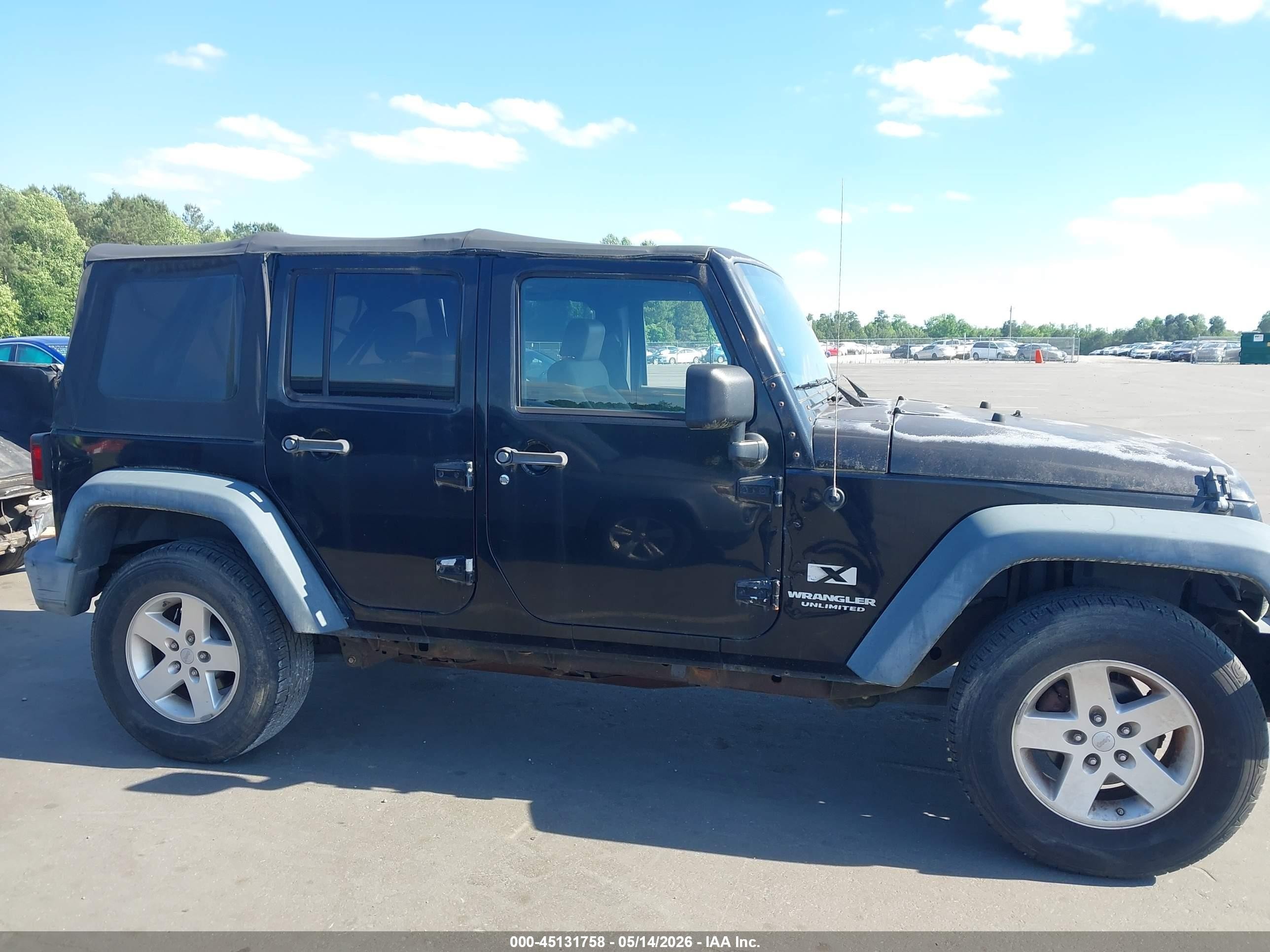 2008 Jeep Wrangler   Black vin: 1J4GA39138L548748