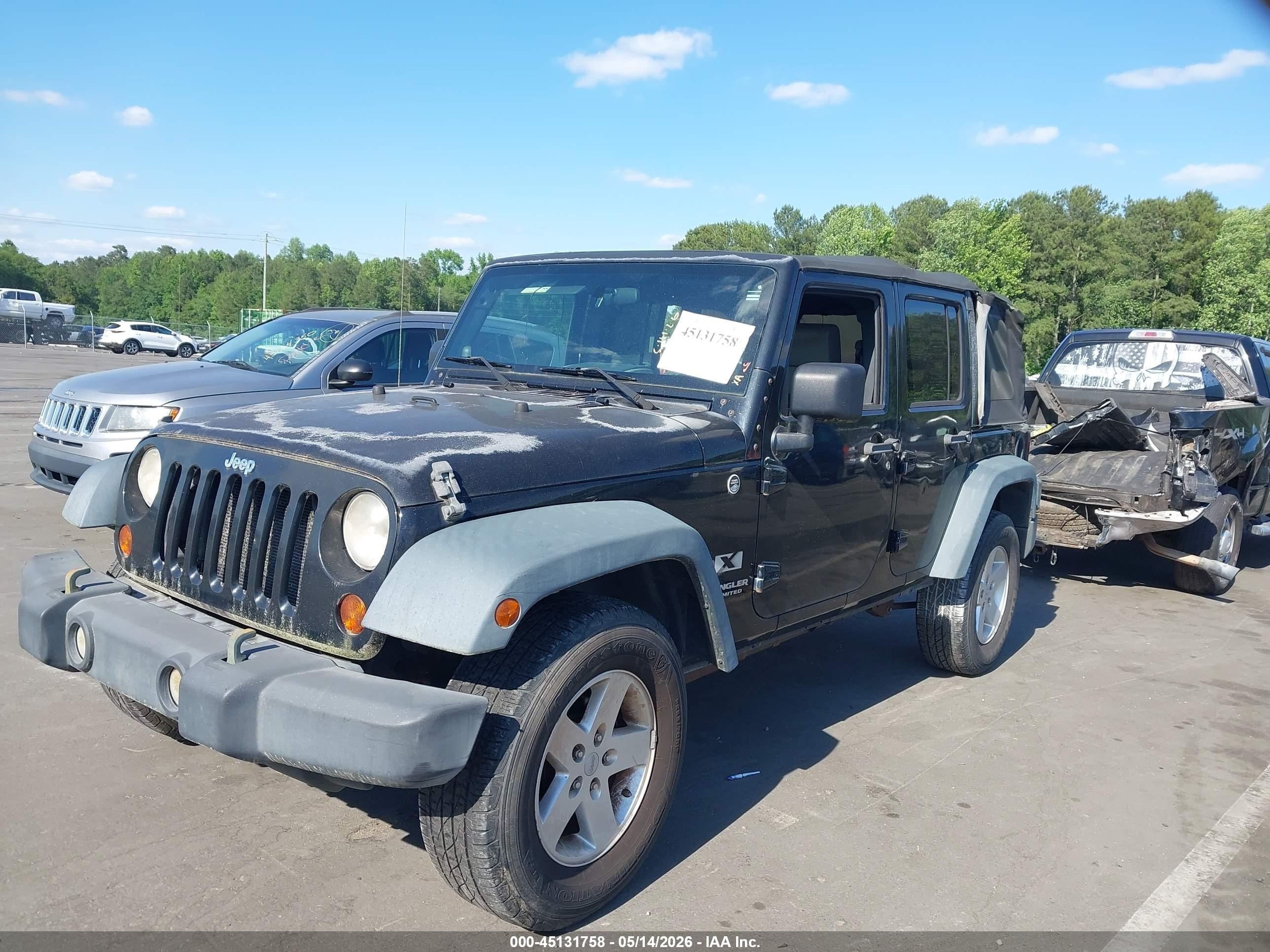 2008 Jeep Wrangler   Black vin: 1J4GA39138L548748