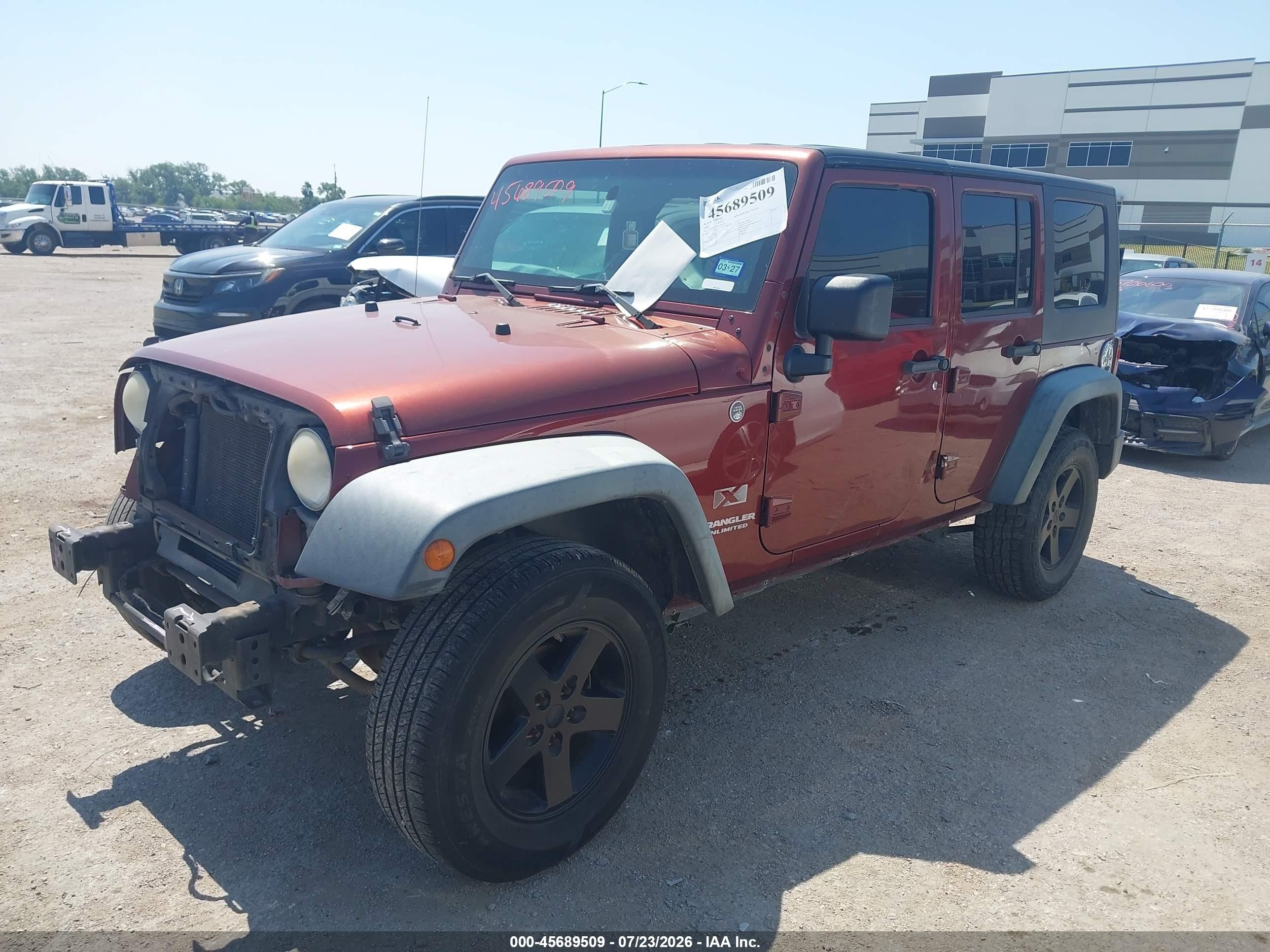 2009 Jeep Wrangler Unlimited X Burgundy vin: 1J4GA39139L730323