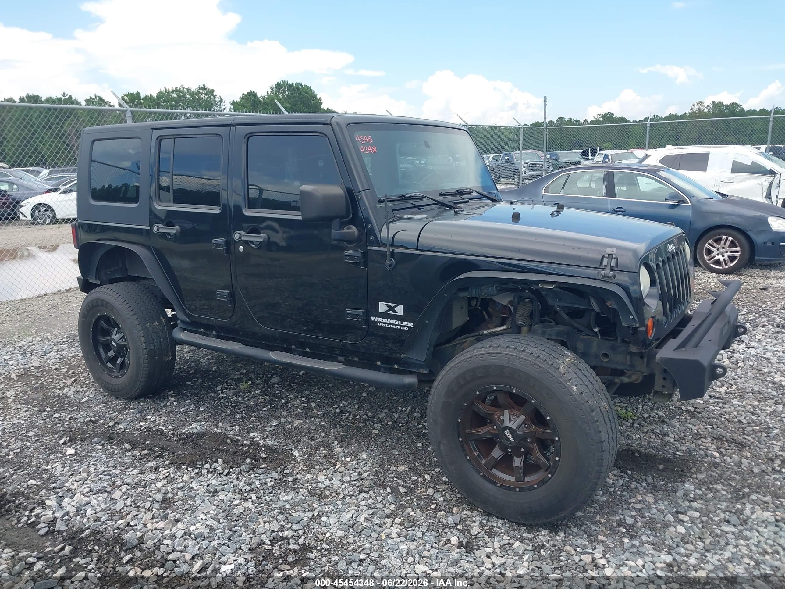 2009 Jeep Wrangler Unlimited X Black vin: 1J4GA39139L772166