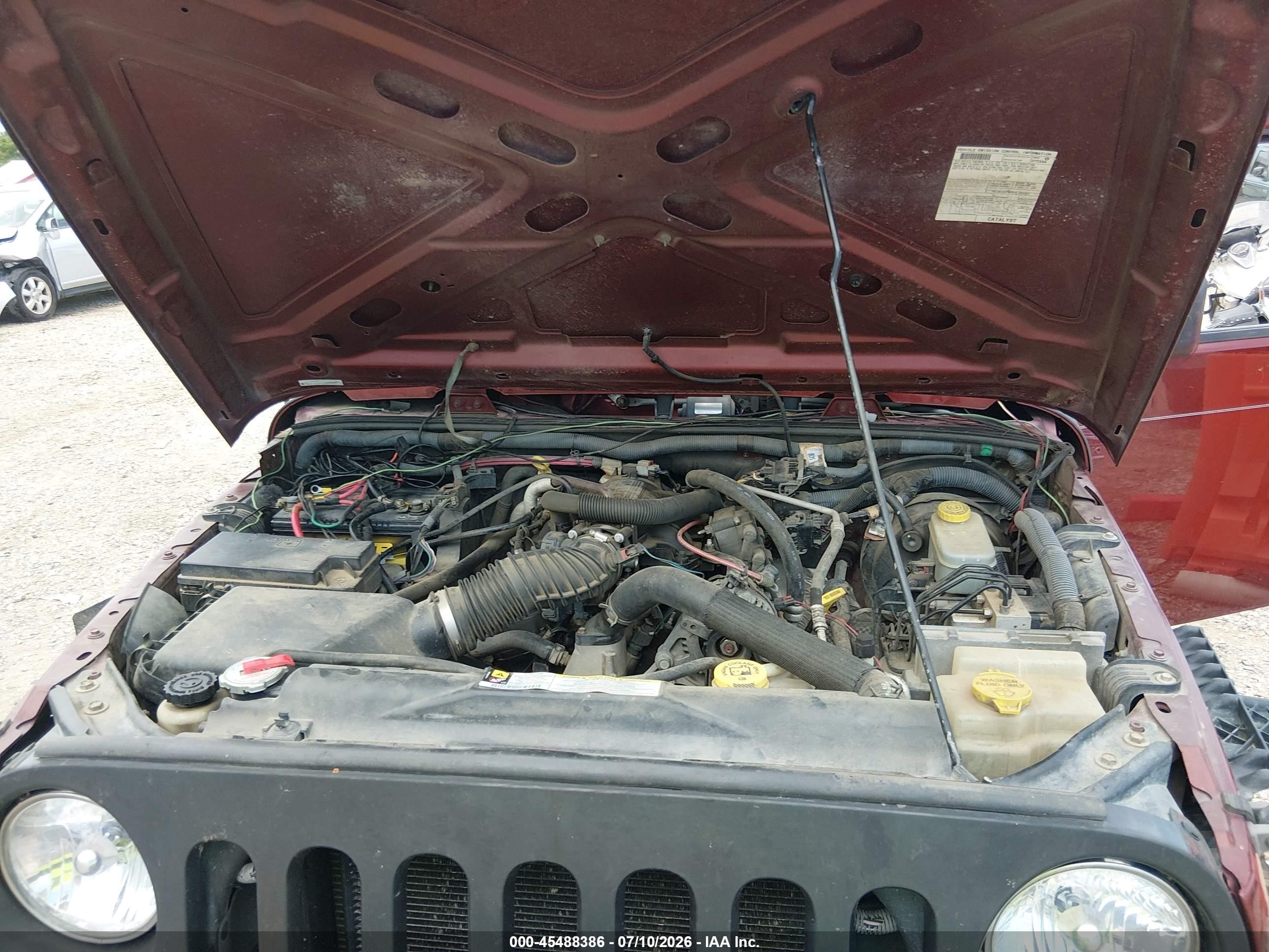 2007 Jeep Wrangler Unlimited X Бордовый vin: 1J4GA39147L173645
