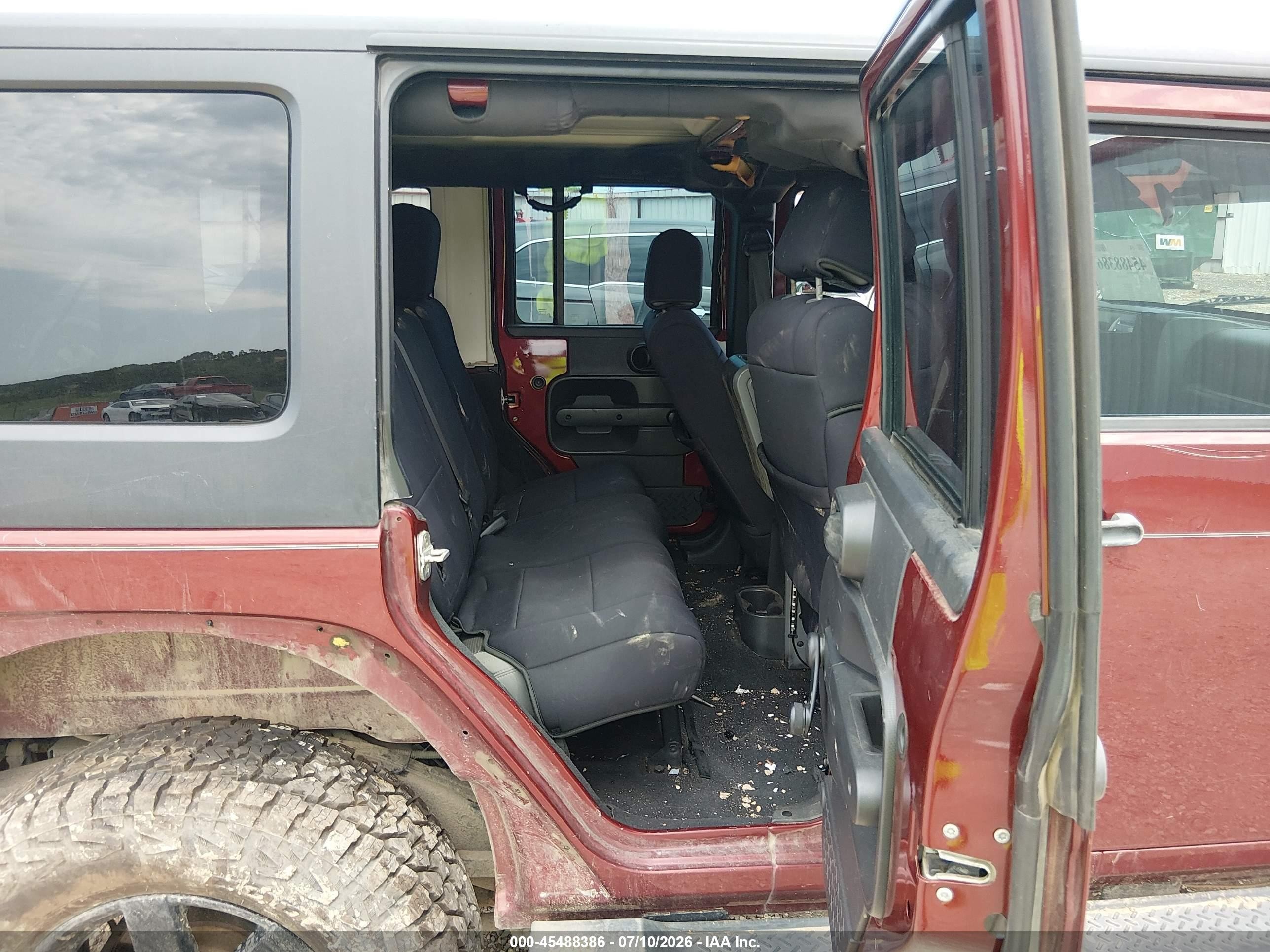2007 Jeep Wrangler Unlimited X Бордовый vin: 1J4GA39147L173645