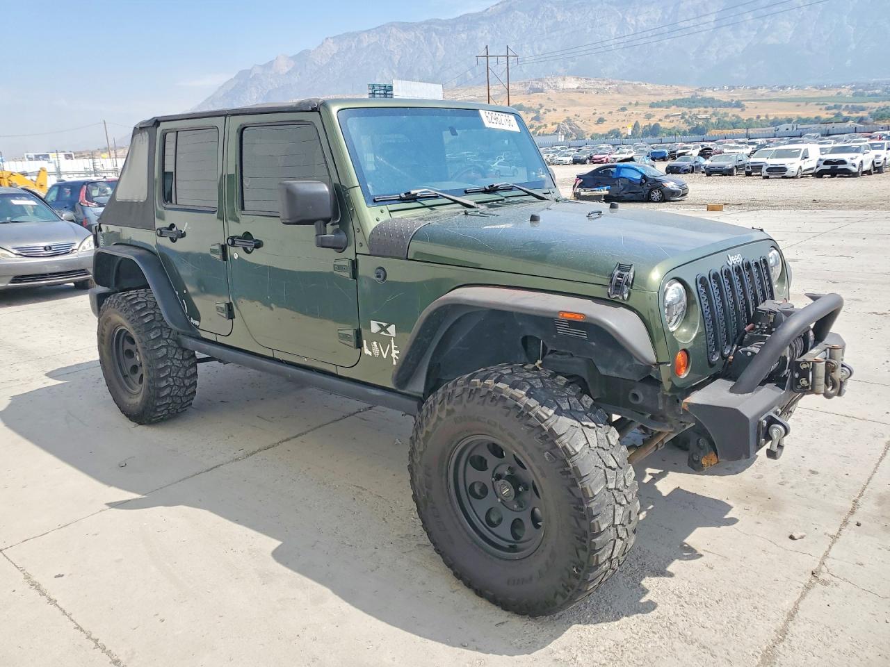 2008 Jeep Wrangler Unlimited X Green vin: 1J4GA39148L598915