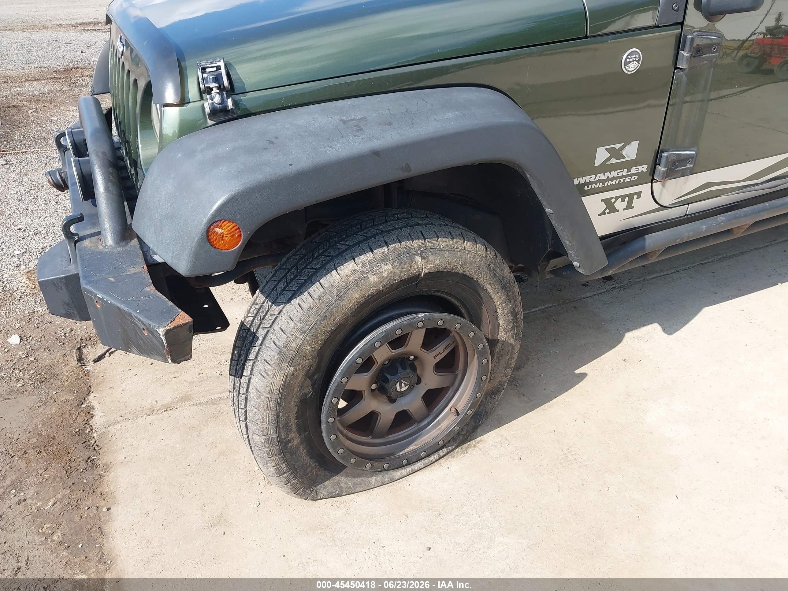 2009 Jeep Wrangler Unlimited X Green vin: 1J4GA39149L711196