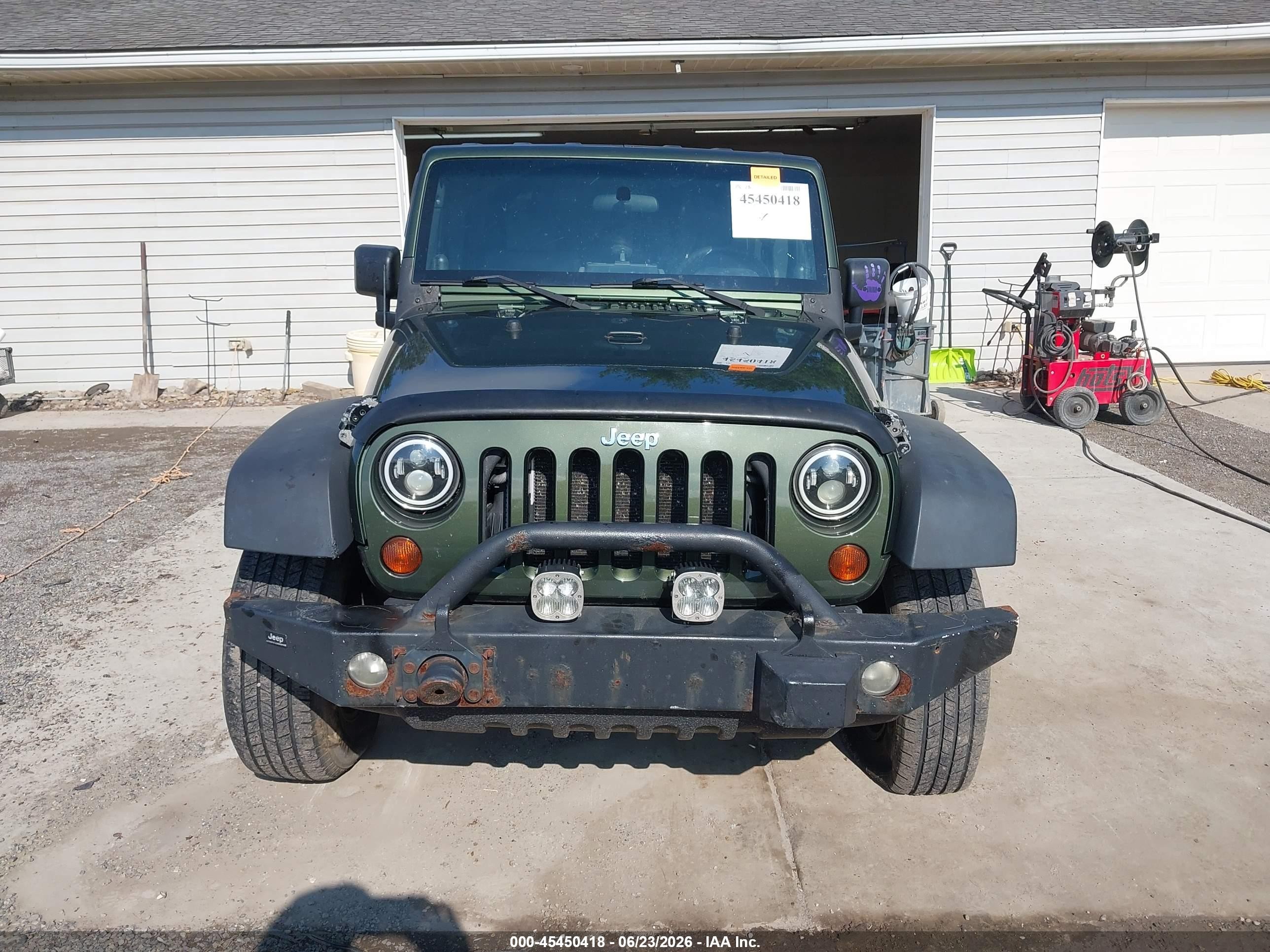 2009 Jeep Wrangler Unlimited X Green vin: 1J4GA39149L711196