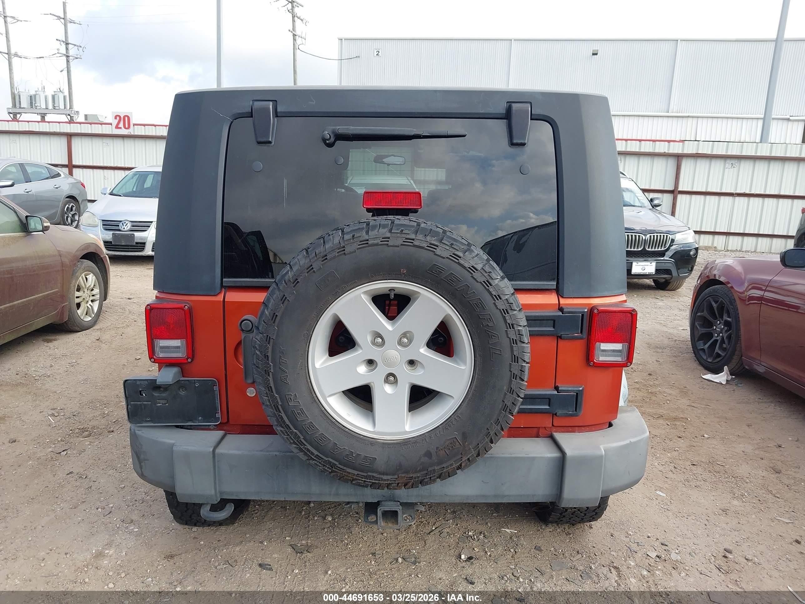 2009 Jeep Wrangler Unlimited X Orange vin: 1J4GA39149L749947