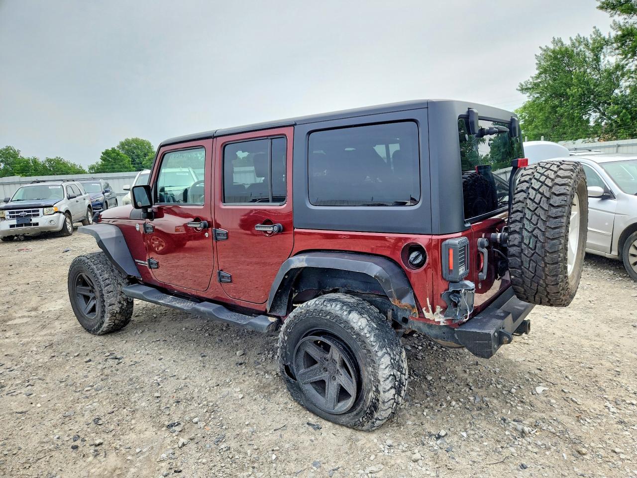 2007 Jeep Wrangler X Burgundy vin: 1J4GA39157L161052