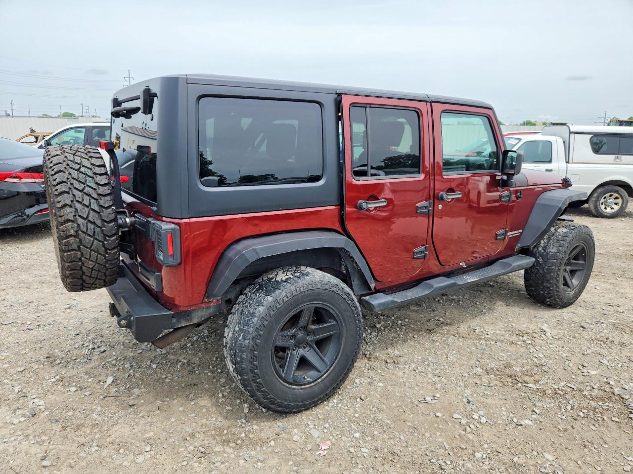 2007 Jeep Wrangler X Burgundy vin: 1J4GA39157L161052