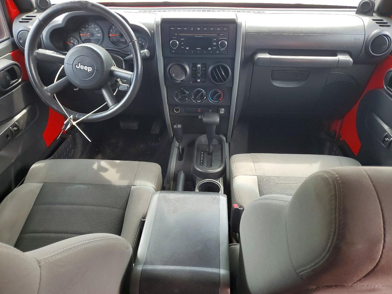 2008 Jeep Wrangler Unlimited X Red vin: 1J4GA39158L636278
