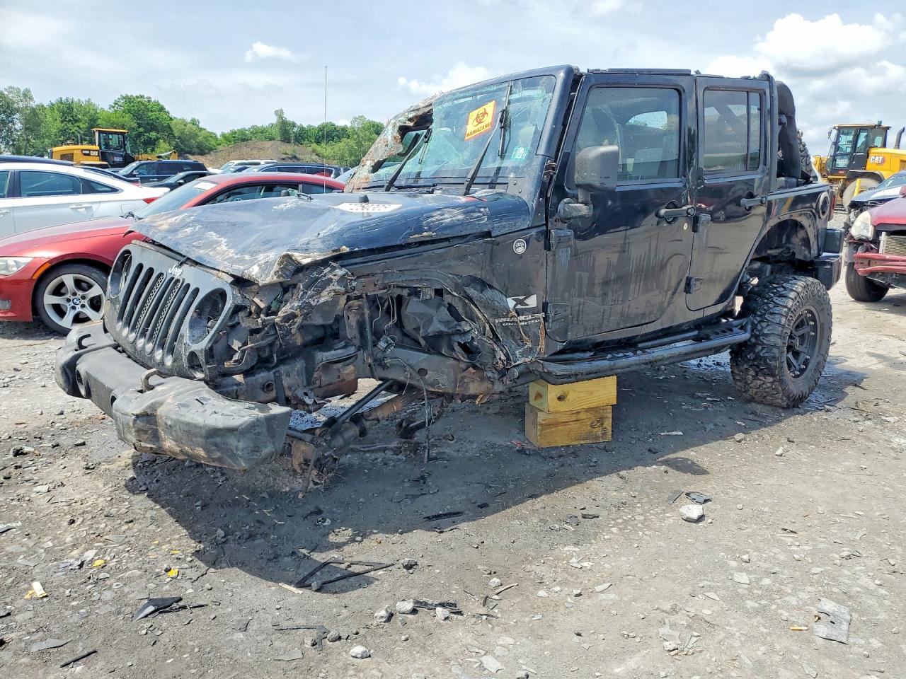 2008 Jeep Wrangler Unlimited X Black vin: 1J4GA39158L653114