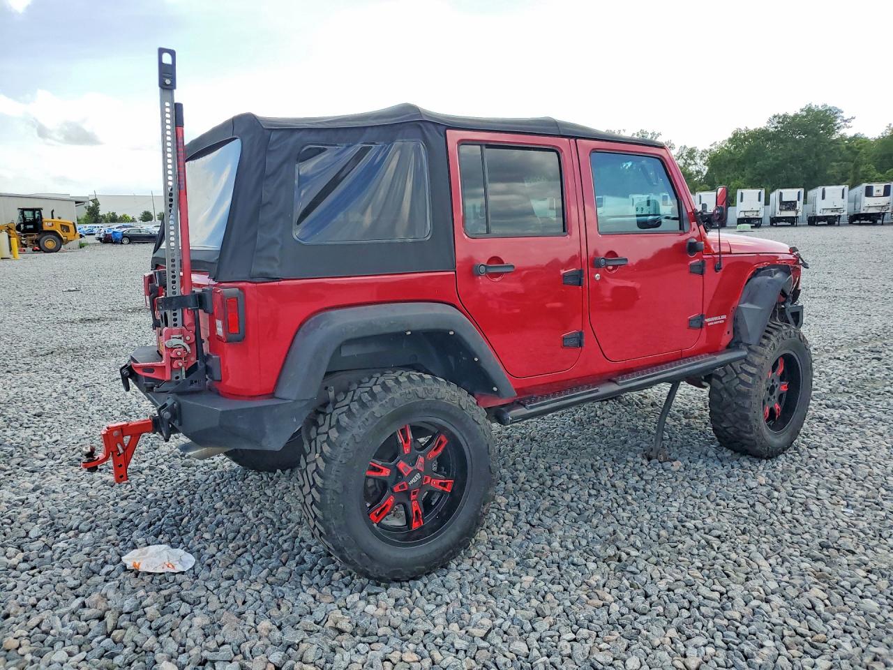 2009 Jeep Wrangler Unlimited X Red vin: 1J4GA39159L708100