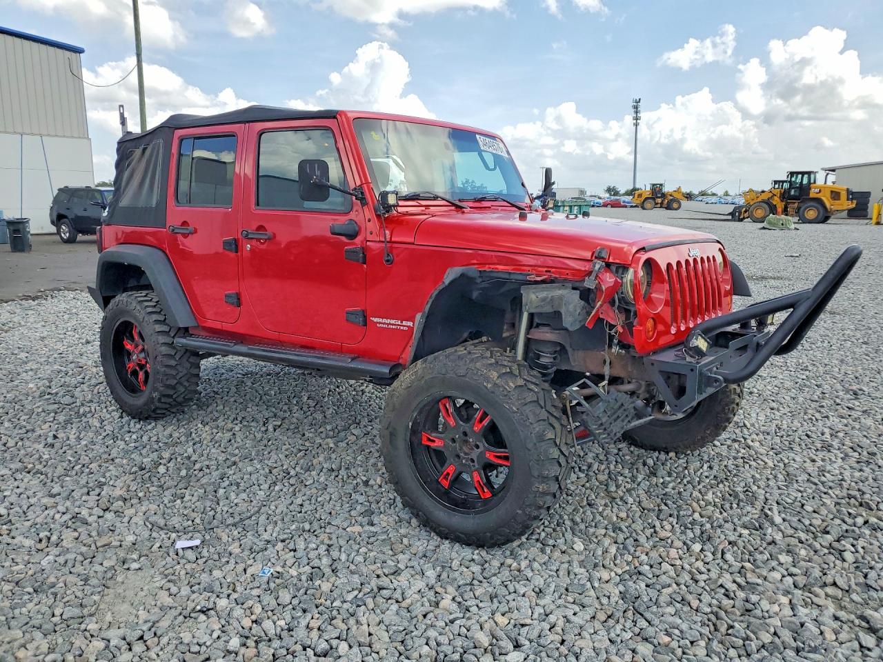 2009 Jeep Wrangler Unlimited X Red vin: 1J4GA39159L708100