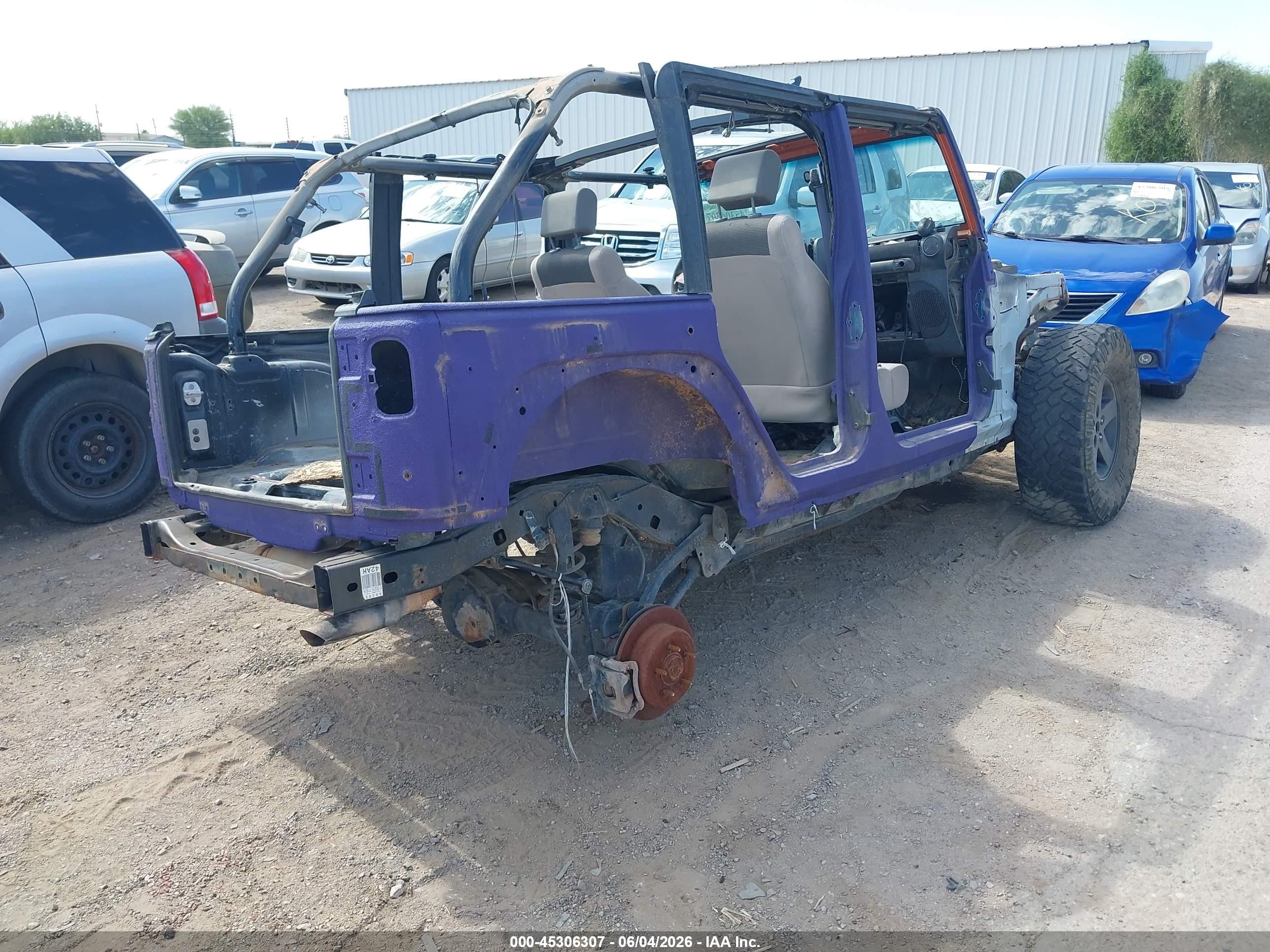 2007 Jeep Wrangler Unlimited X Purple vin: 1J4GA39167L138668