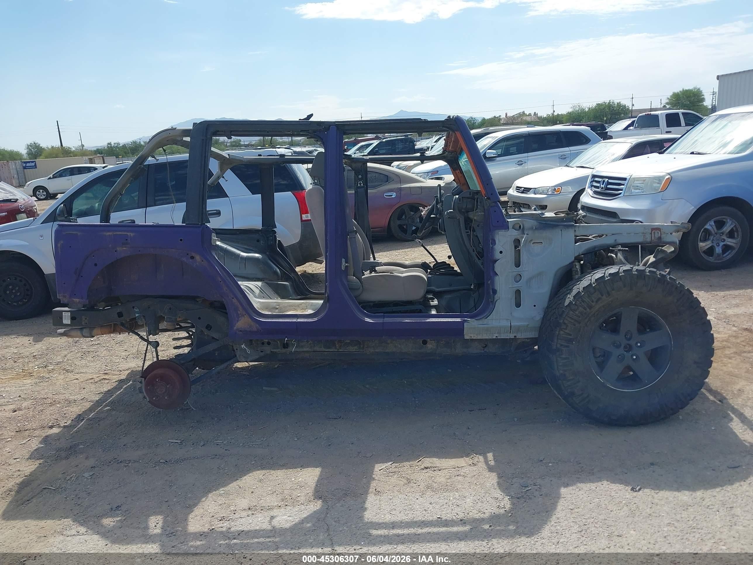 2007 Jeep Wrangler Unlimited X Purple vin: 1J4GA39167L138668
