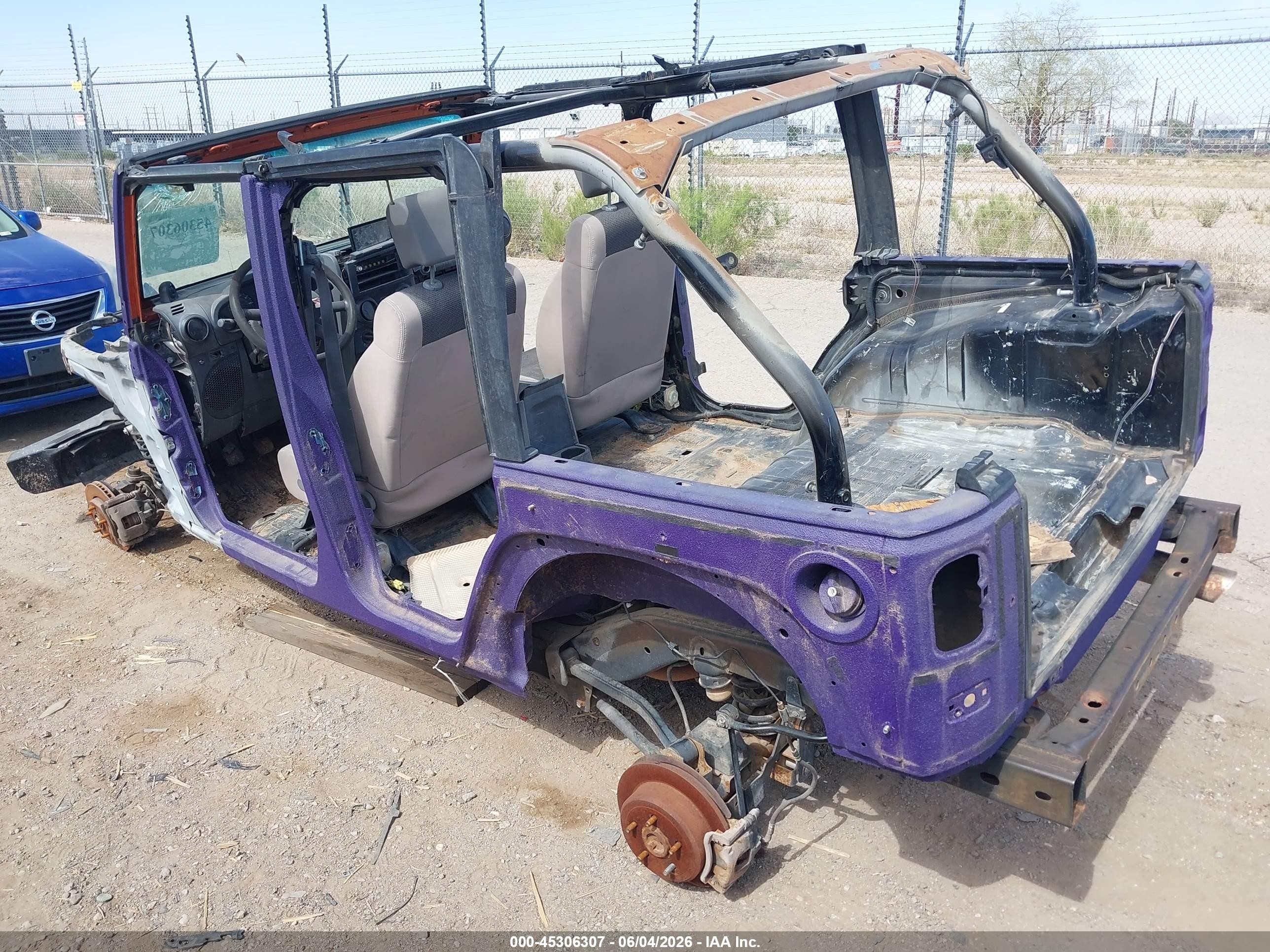 2007 Jeep Wrangler Unlimited X Purple vin: 1J4GA39167L138668