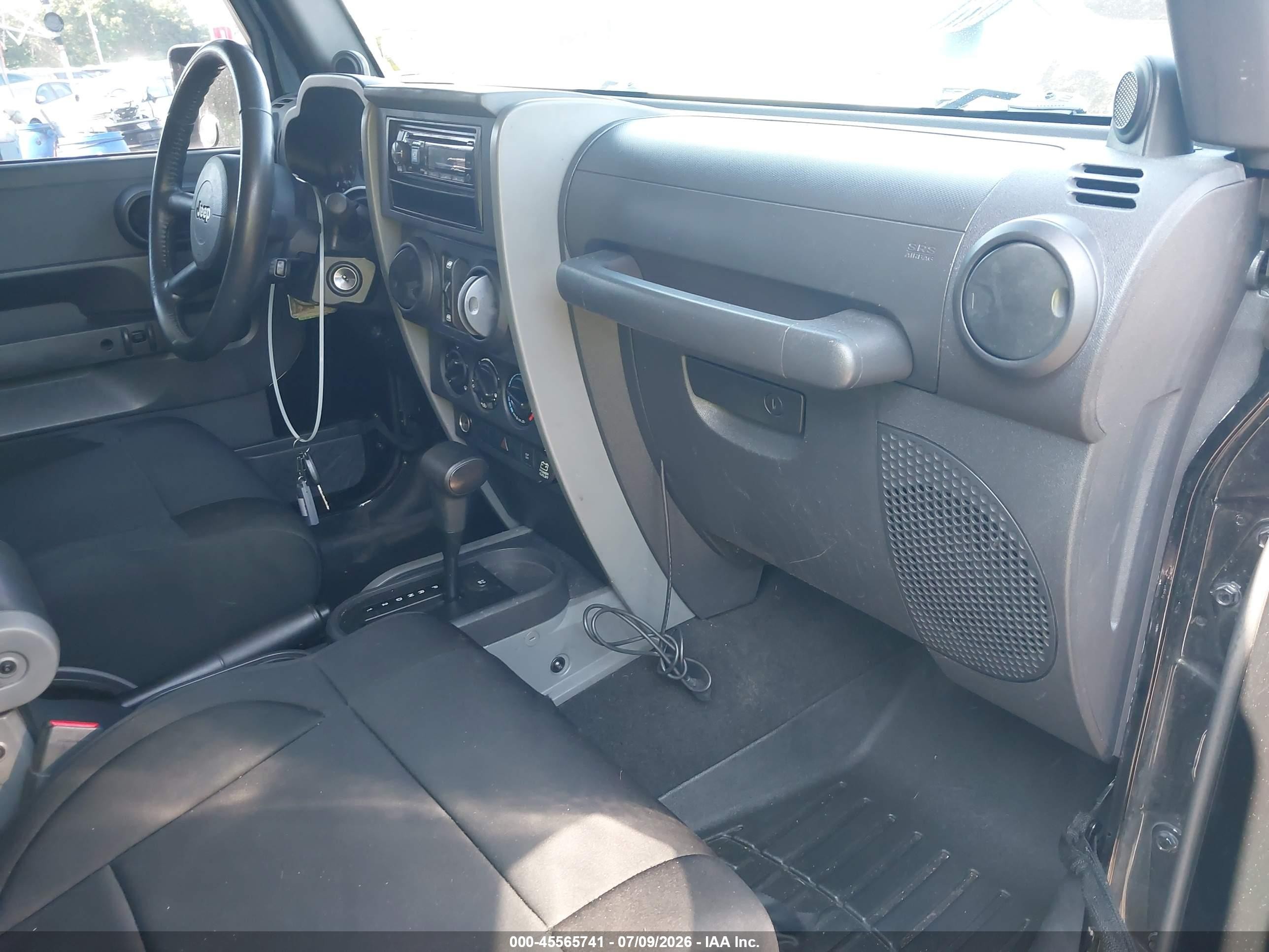 2007 Jeep Wrangler Unlimited X Black vin: 1J4GA39167L148083