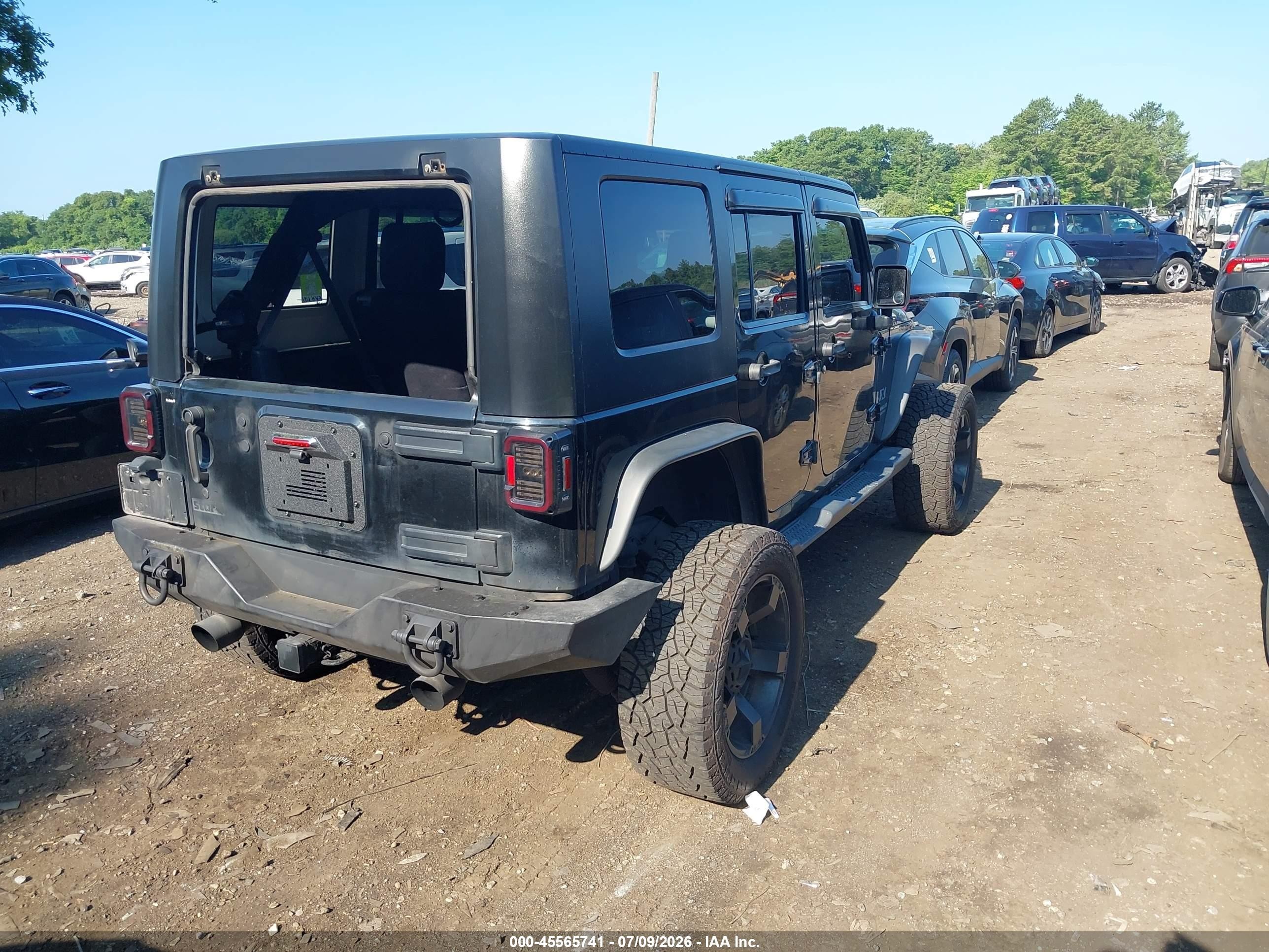 2007 Jeep Wrangler Unlimited X Black vin: 1J4GA39167L148083