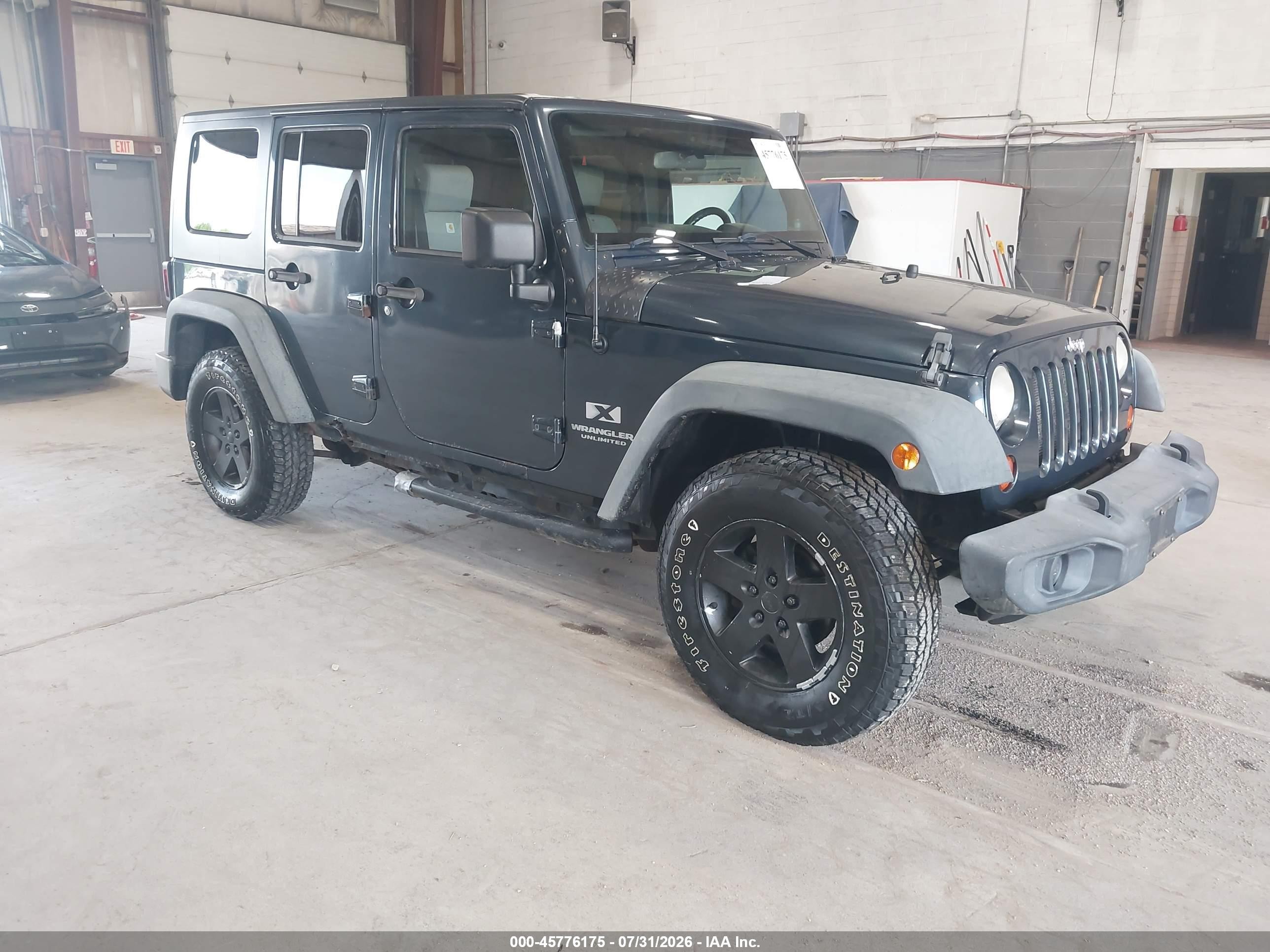 2008 Jeep Wrangler Unlimited X Blue vin: 1J4GA39168L519793