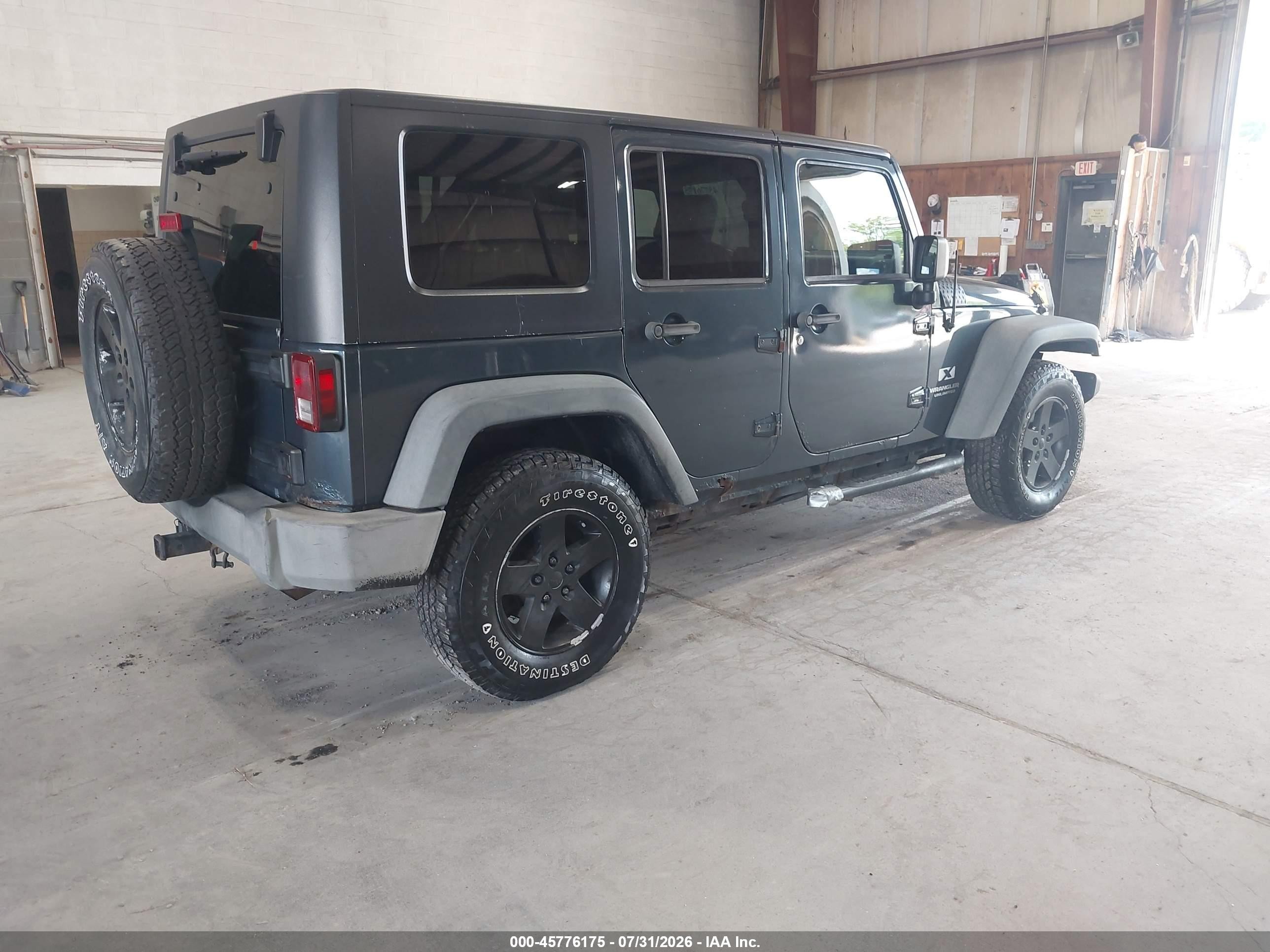 2008 Jeep Wrangler Unlimited X Blue vin: 1J4GA39168L519793