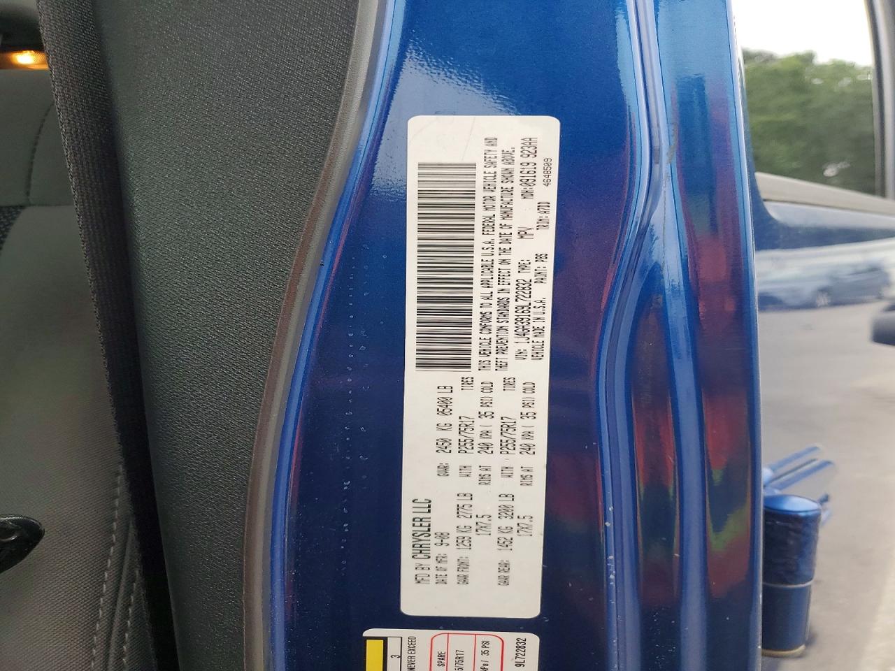 2009 Jeep Wrangler Unlimited X Blue vin: 1J4GA39169L722832