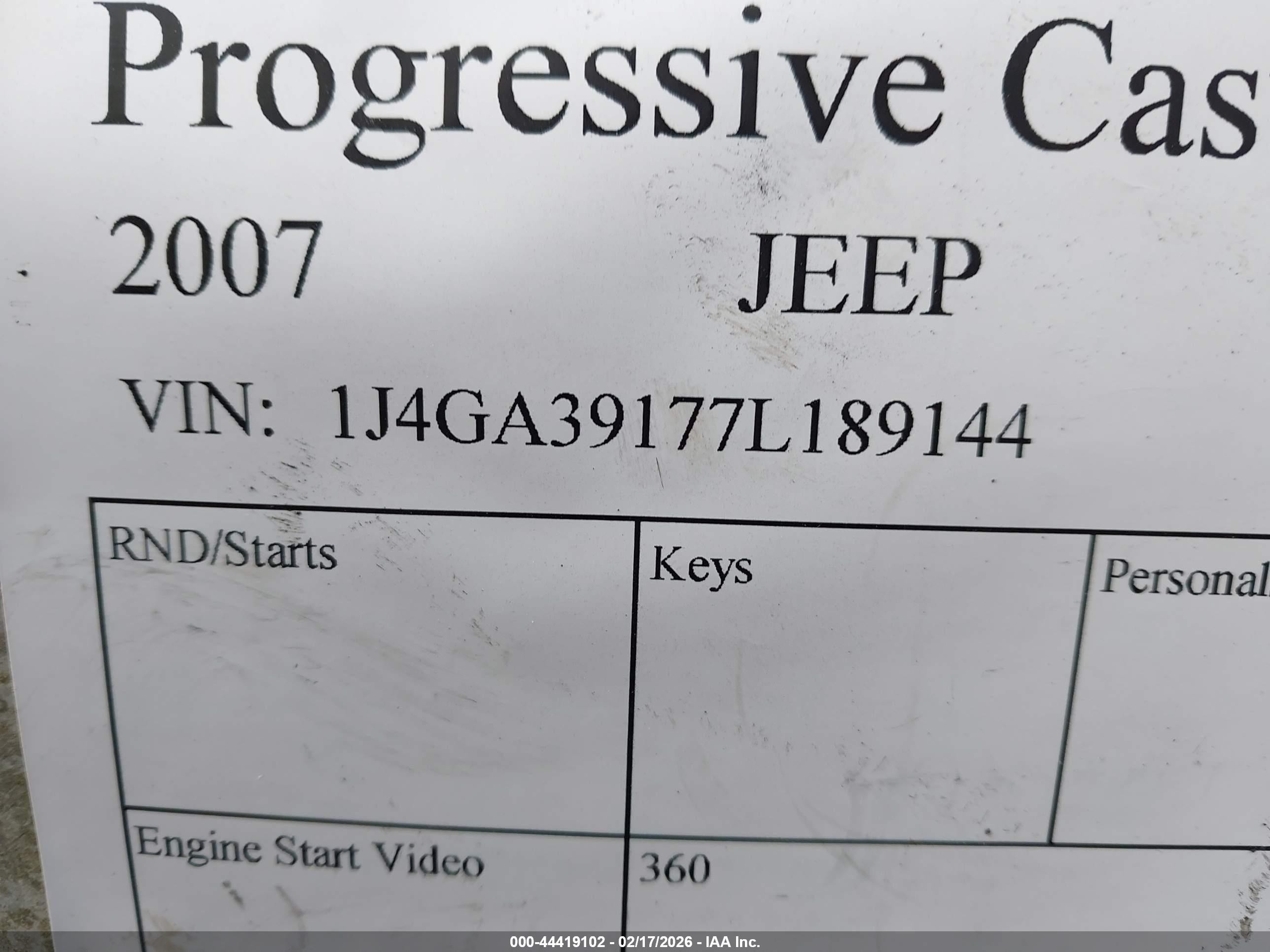 2007 Jeep Wrangler   Green vin: 1J4GA39177L189144