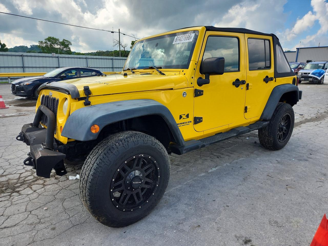 2008 Jeep Wrangler Unlimited X Yellow vin: 1J4GA39178L501500