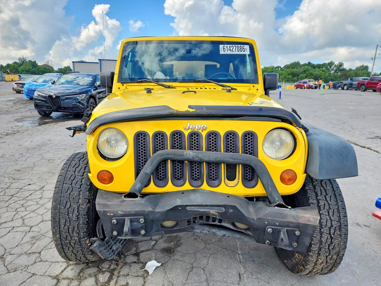2008 Jeep Wrangler Unlimited X Yellow vin: 1J4GA39178L501500