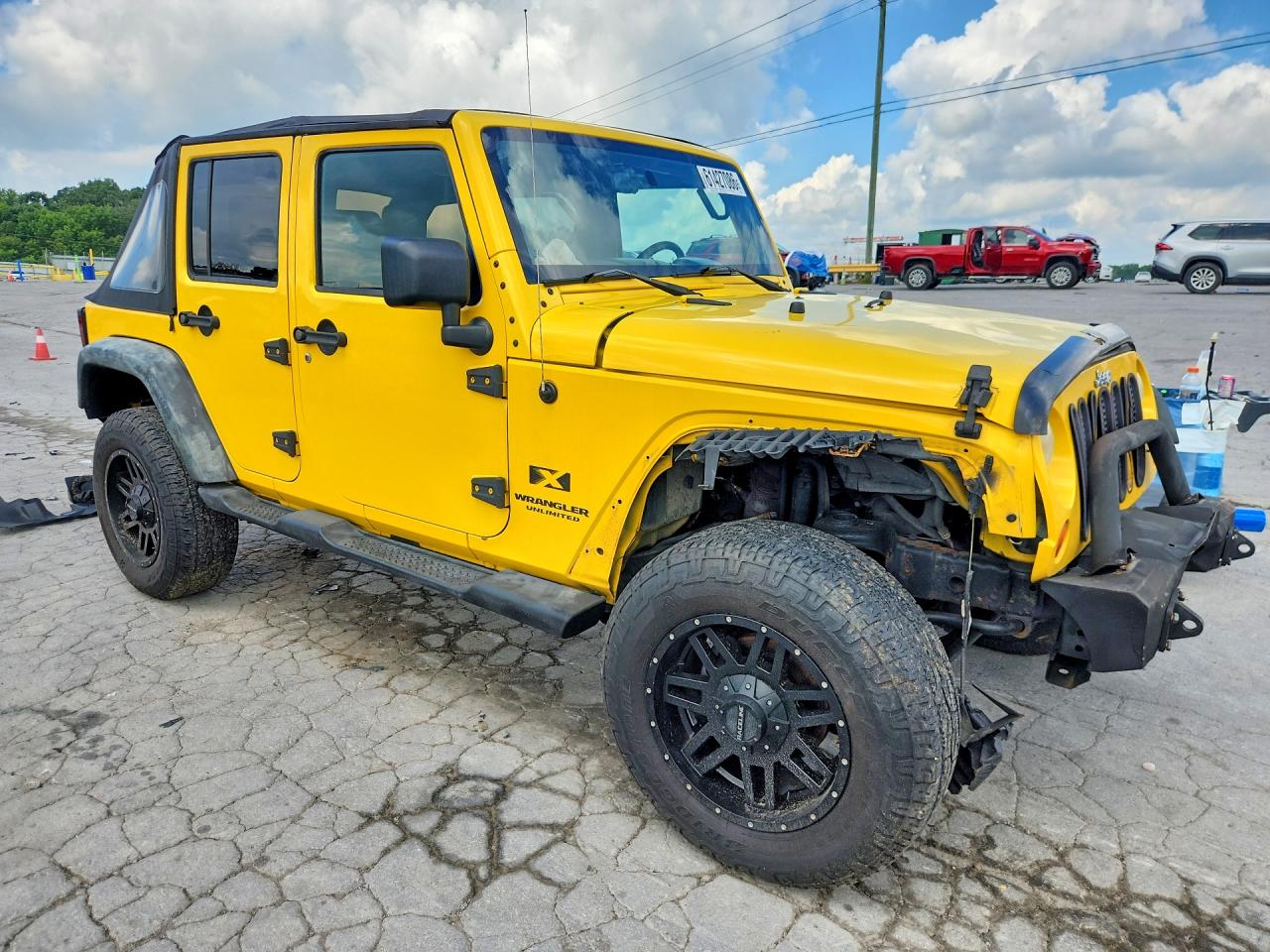 2008 Jeep Wrangler Unlimited X Yellow vin: 1J4GA39178L501500