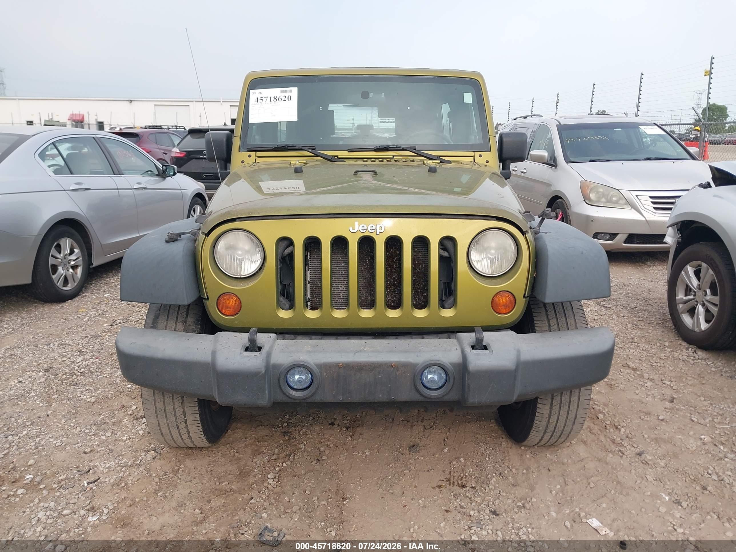 2008 Jeep Wrangler Unlimited X Green vin: 1J4GA39178L541706