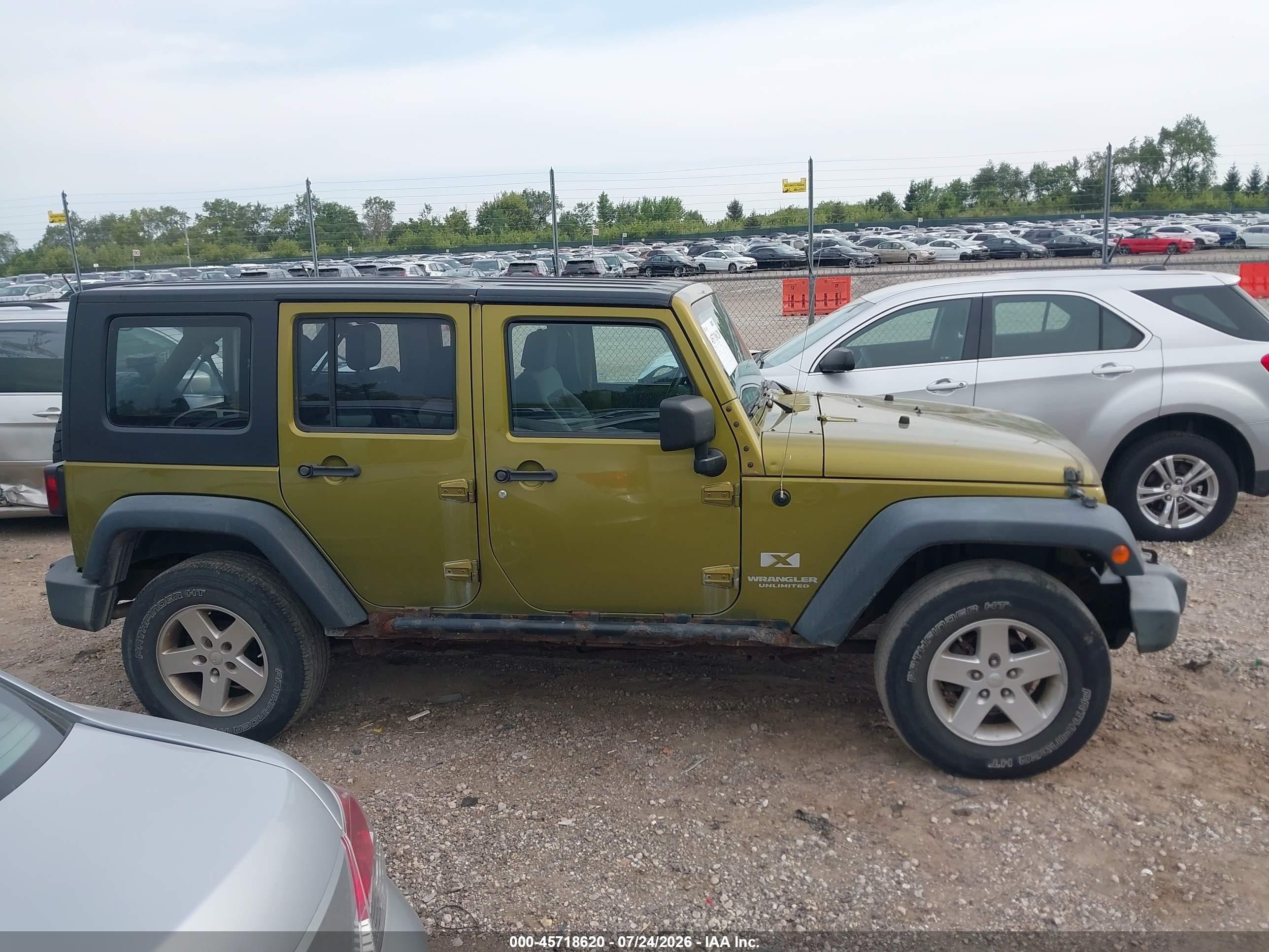 2008 Jeep Wrangler Unlimited X Green vin: 1J4GA39178L541706