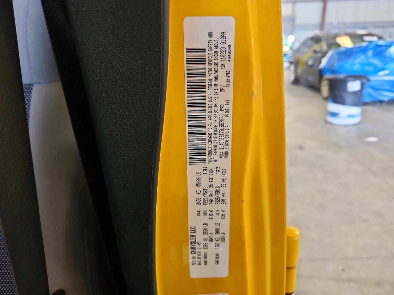 2008 Jeep Wrangler Unlimited X Yellow vin: 1J4GA39178L557873
