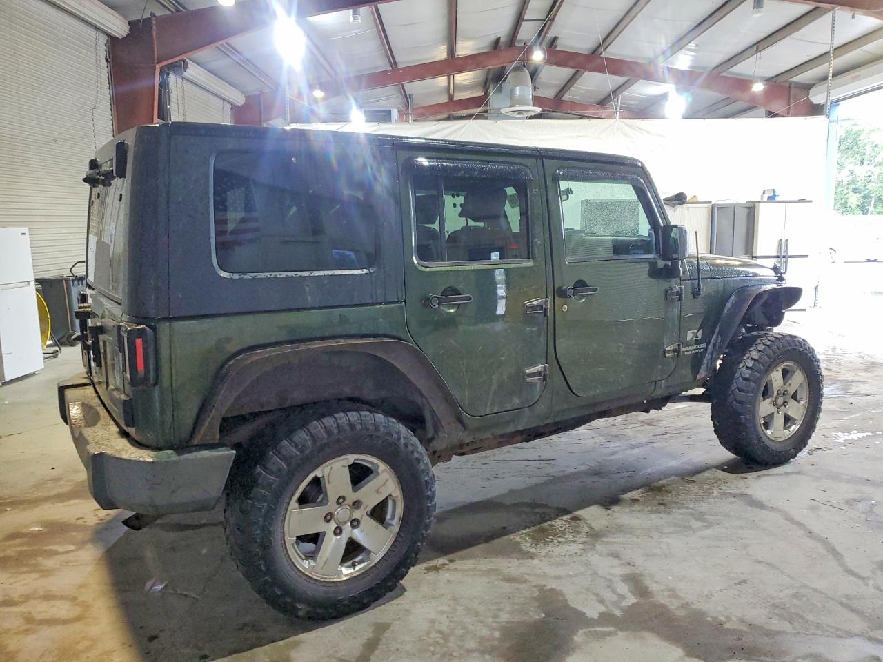2008 Jeep Wrangler Unlimited X Green vin: 1J4GA39178L621054