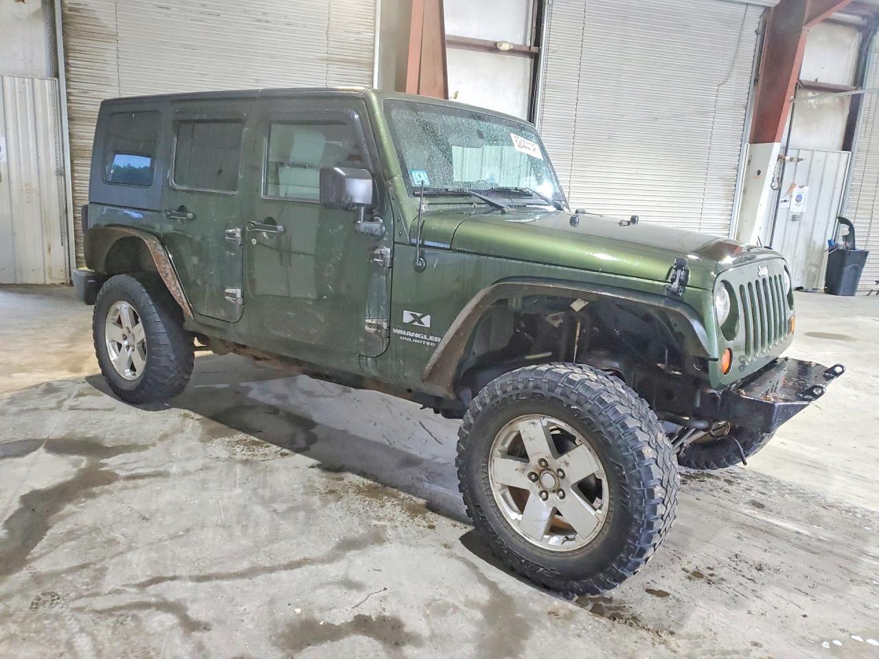 2008 Jeep Wrangler Unlimited X Green vin: 1J4GA39178L621054