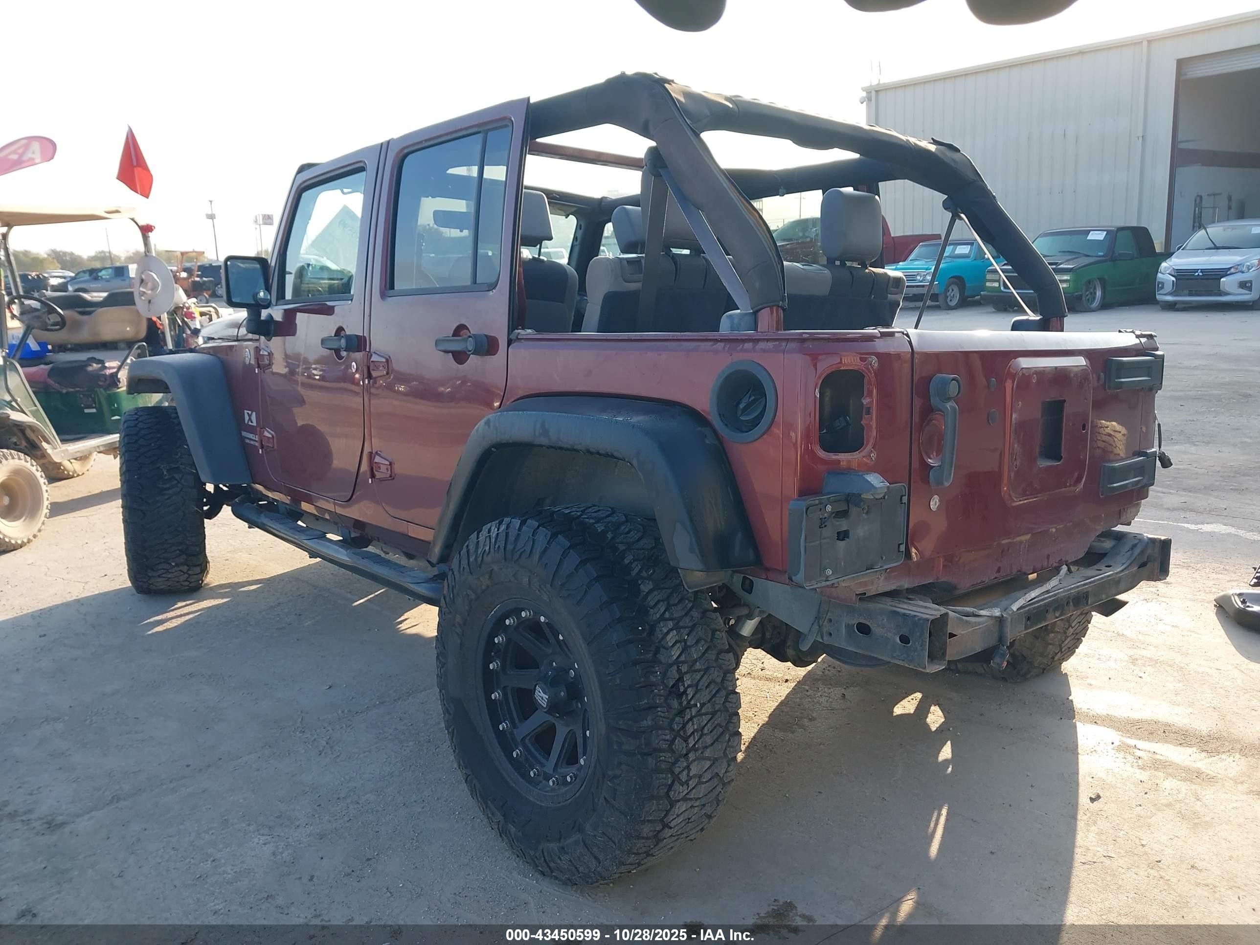 2007 Jeep Wrangler Unlimited X Темно-бордовый vin: 1J4GA39187L140227